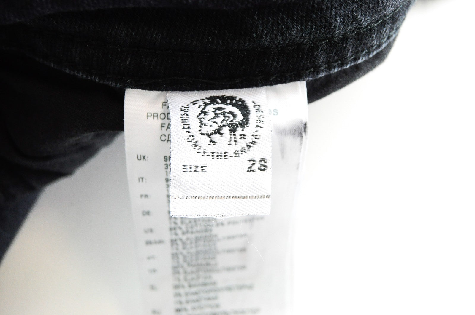 DIESEL Thommer 084NK vyriški džinsai W28/L30 Navy Ploni, elastinga medvilnė, 5 kišenės 