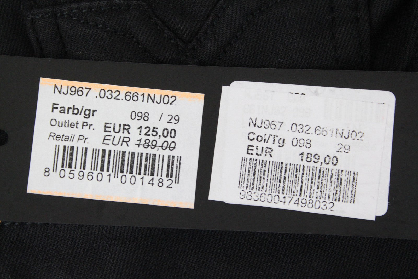 REPLAY Neymar Jr mens Jeans W29/L32 Slim  Coated Black Cotton stretchy