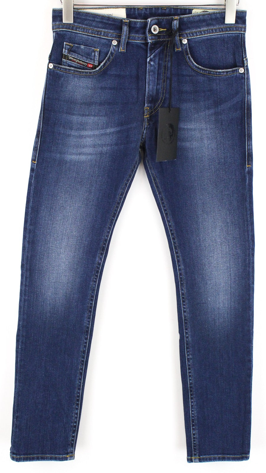 DIESEL Thommer 0870F vyriški džinsai W28/L32 Slim Skinny mėlyni, skalbtos medvilnės, tamprios 