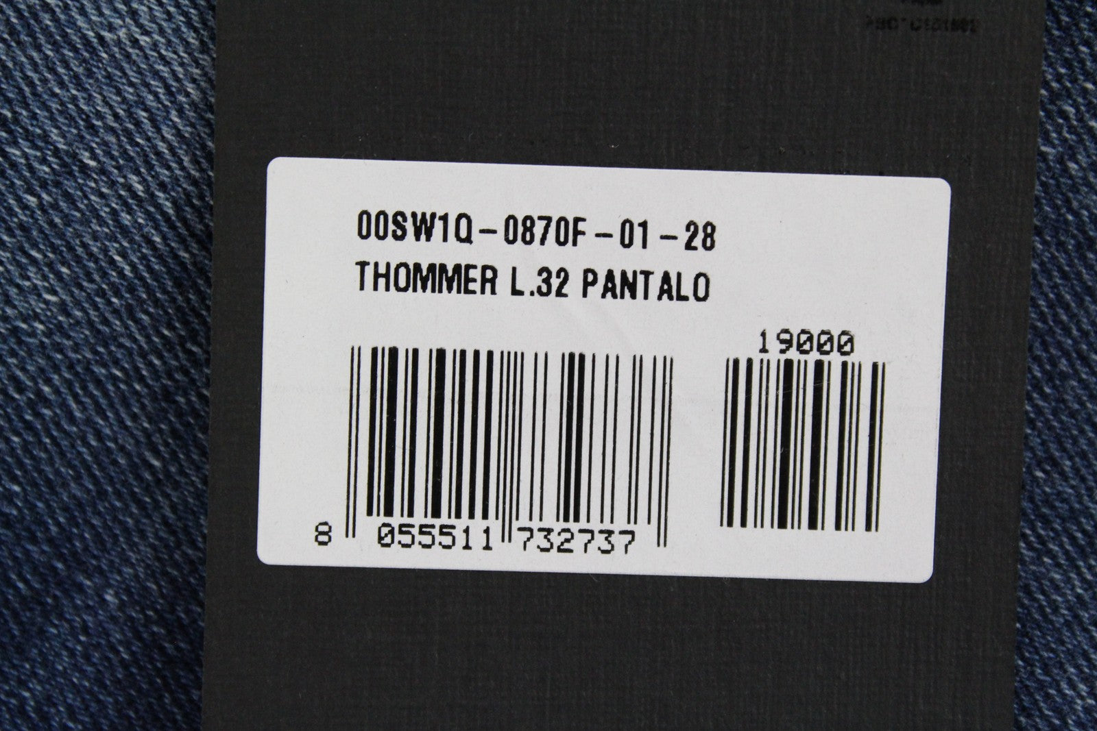 DIESEL Thommer 0870F vyriški džinsai W28/L32 Slim Skinny mėlyni, skalbtos medvilnės, tamprios 