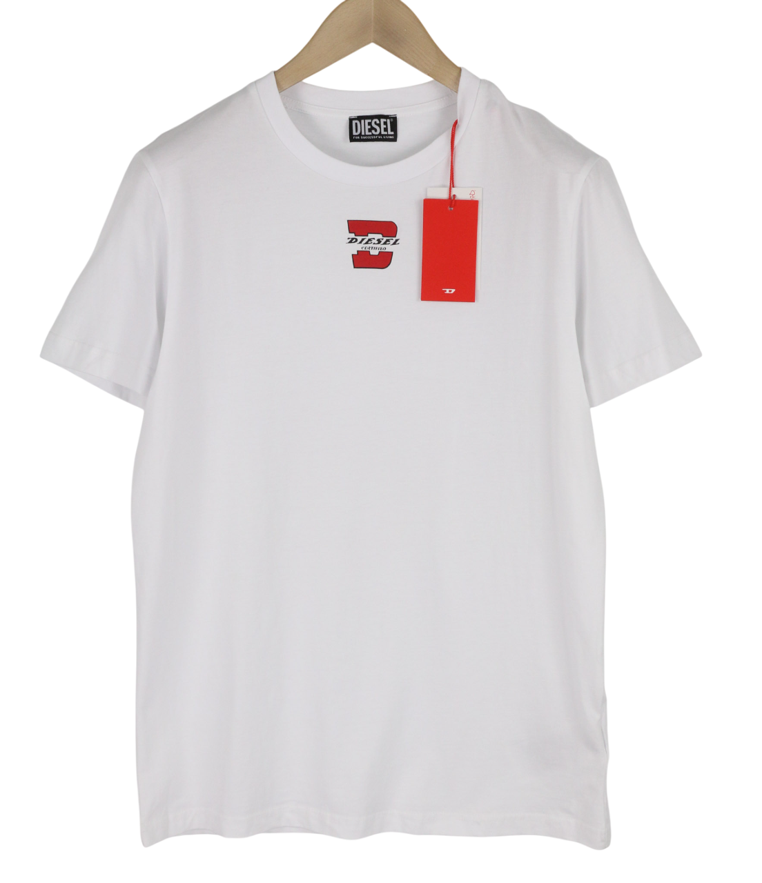 DIESEL T-Diegor-K55 vyriški marškinėliai L dydžio trumpomis rankovėmis, apvalia apykakle, trikotažo laisvalaikio stiliumi. 