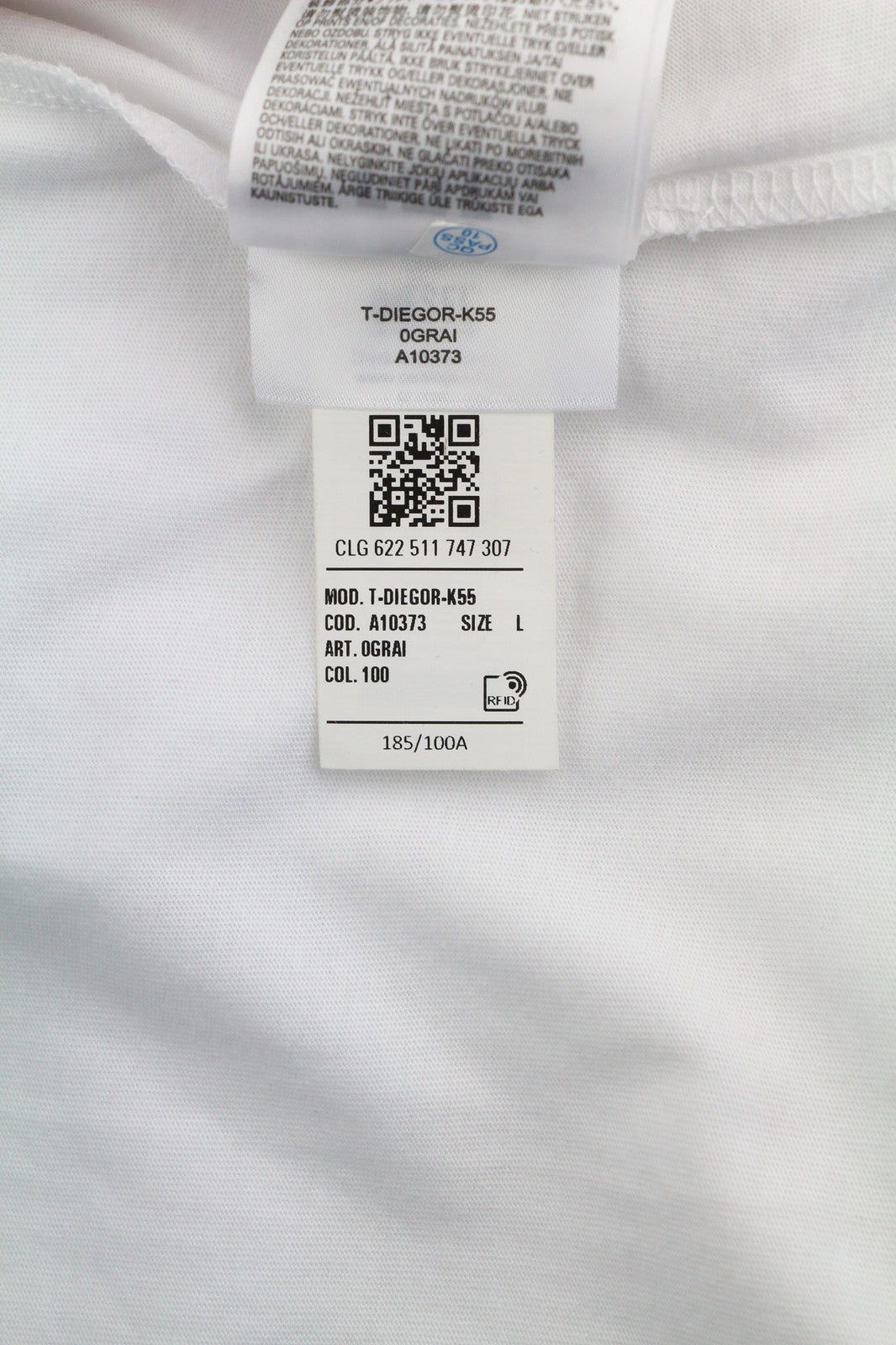 DIESEL T-Diegor-K55 vyriški marškinėliai L dydžio trumpomis rankovėmis, apvalia apykakle, trikotažo laisvalaikio stiliumi. 