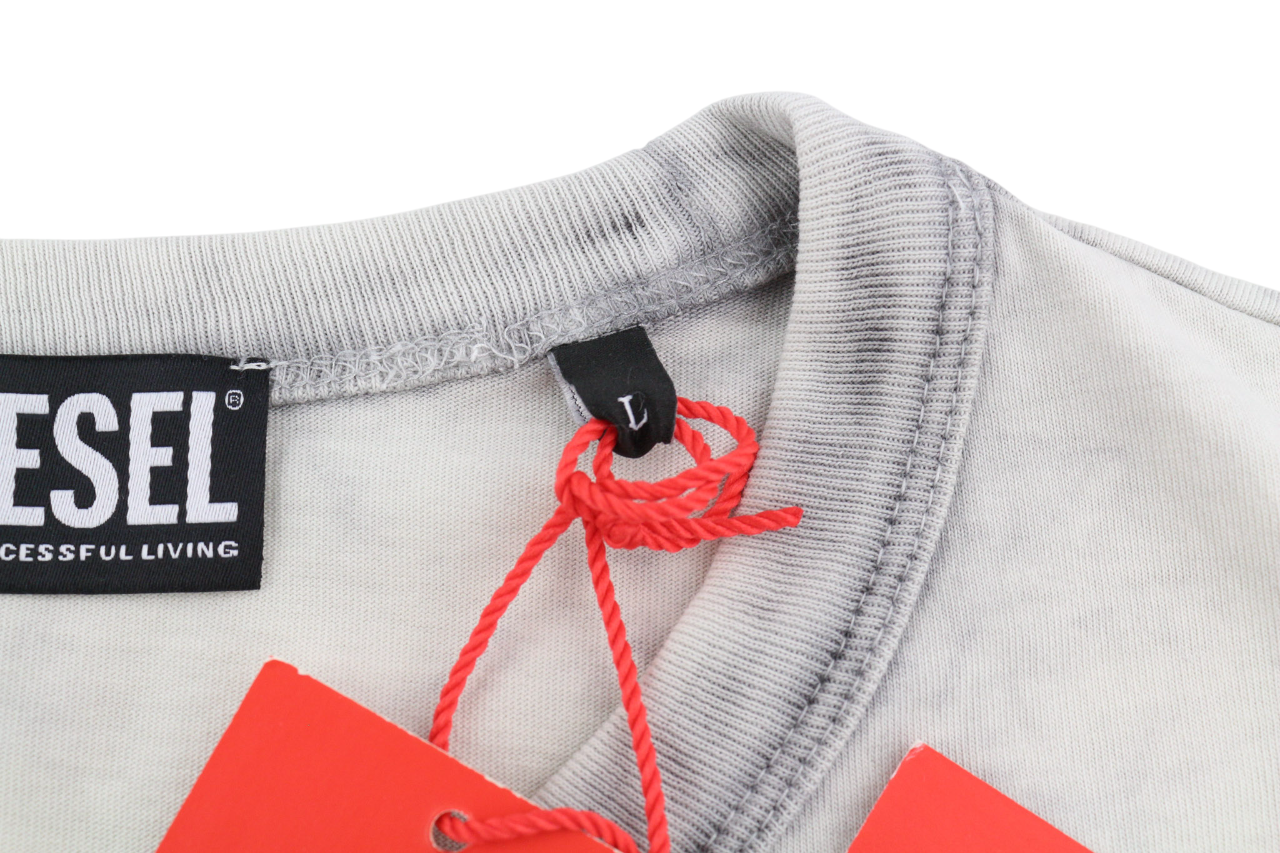 DIESEL T-Just-E23 vyriški marškinėliai su trumpomis rankovėmis, apvalia apykakle ir trikotažu, L dydžio, RRP 90 € 