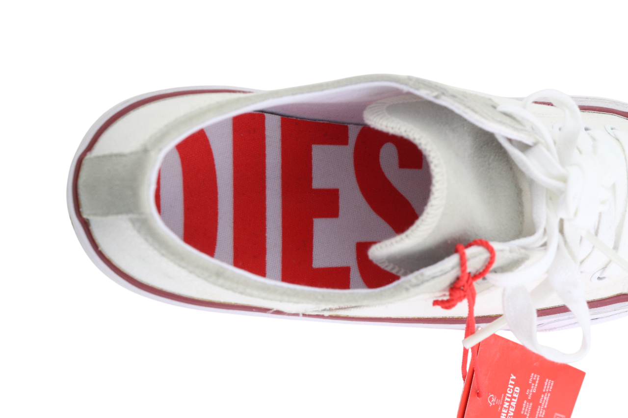 DIESEL S-Principia žemakulniai vyriški sportbačiai, EU41, balti, suvarstomi, žemakulniai, RRP 185 € 