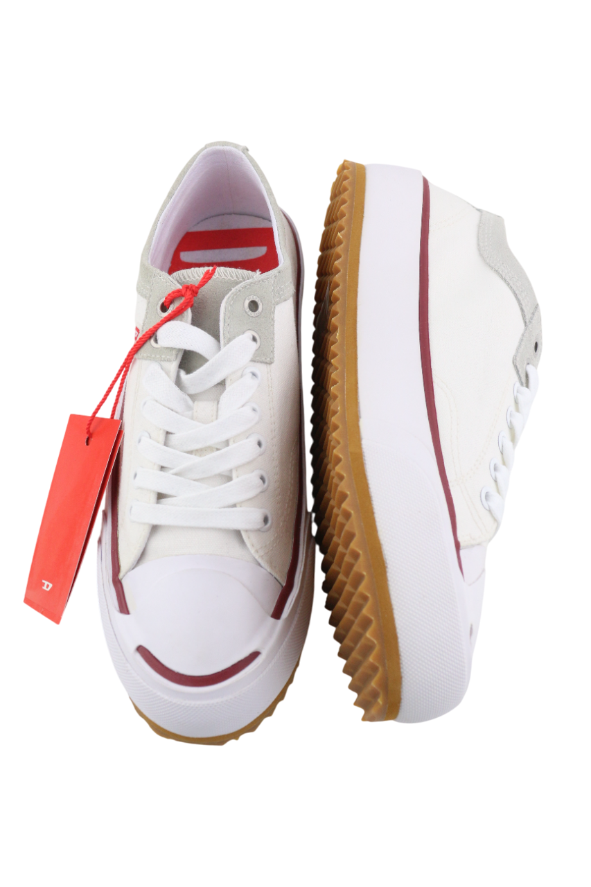 DIESEL S-Principia žemakulniai vyriški sportbačiai, EU41, balti, suvarstomi, žemakulniai, RRP 185 € 