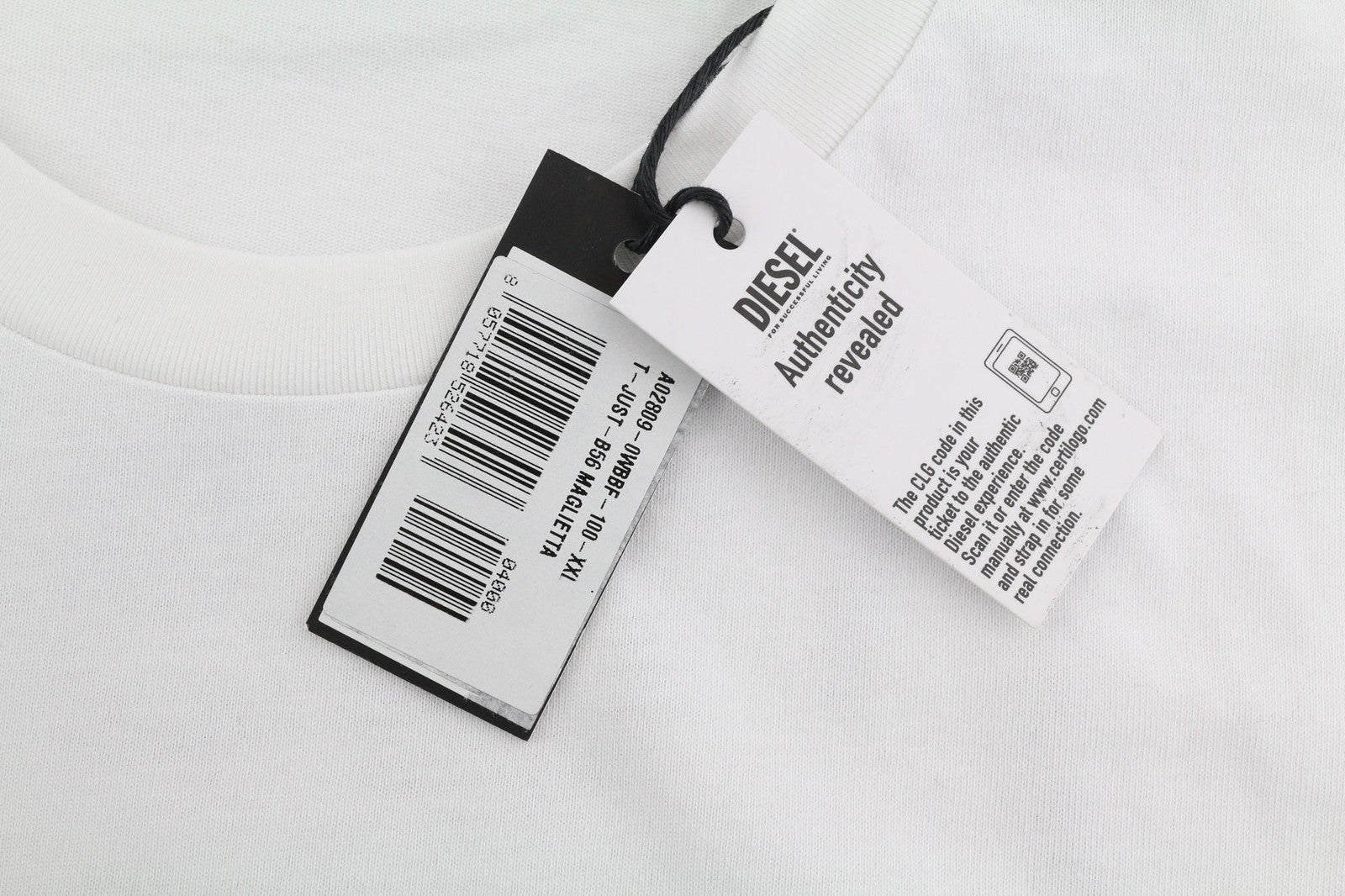 DIESEL T-Just-B56 vyriški marškinėliai trumpomis rankovėmis, apvalia apykakle, trikotažiniai, 2XL dydžio, rekomenduojama kaina – 70 € 