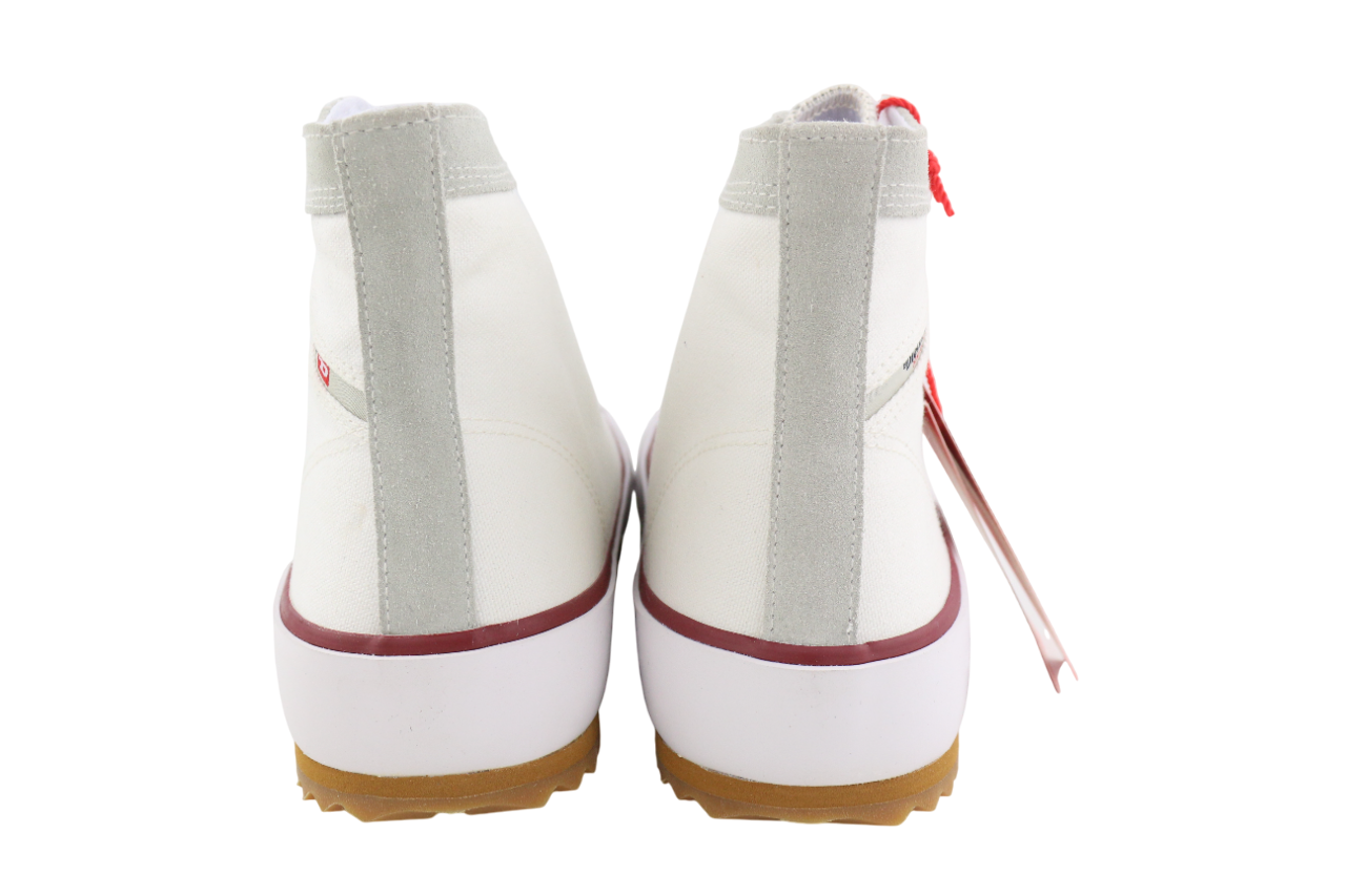 DIESEL S-Principia Mid vyriški sportbačiai, EU43, balti, aukštakulniai, nėriniuoti, rekomenduojama kaina – 185 € 