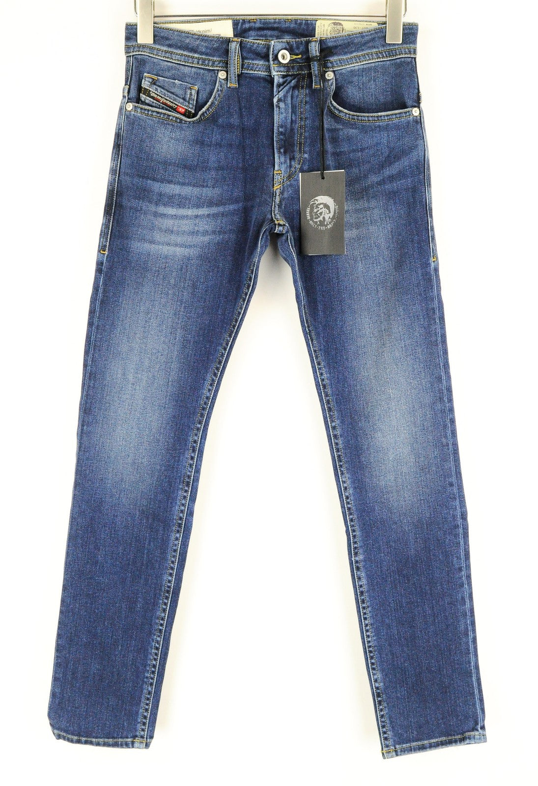 DIESEL Thommer 0870F vyriški džinsai W28/L32 mėlyni skalbtos medvilnės Slim Skinny 