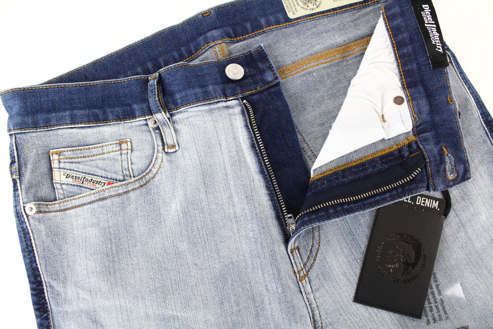 DIESEL 085AU D-Istort-SP vyriški džinsai W31/L32 itin aptempti, mėlyni, tamprūs 