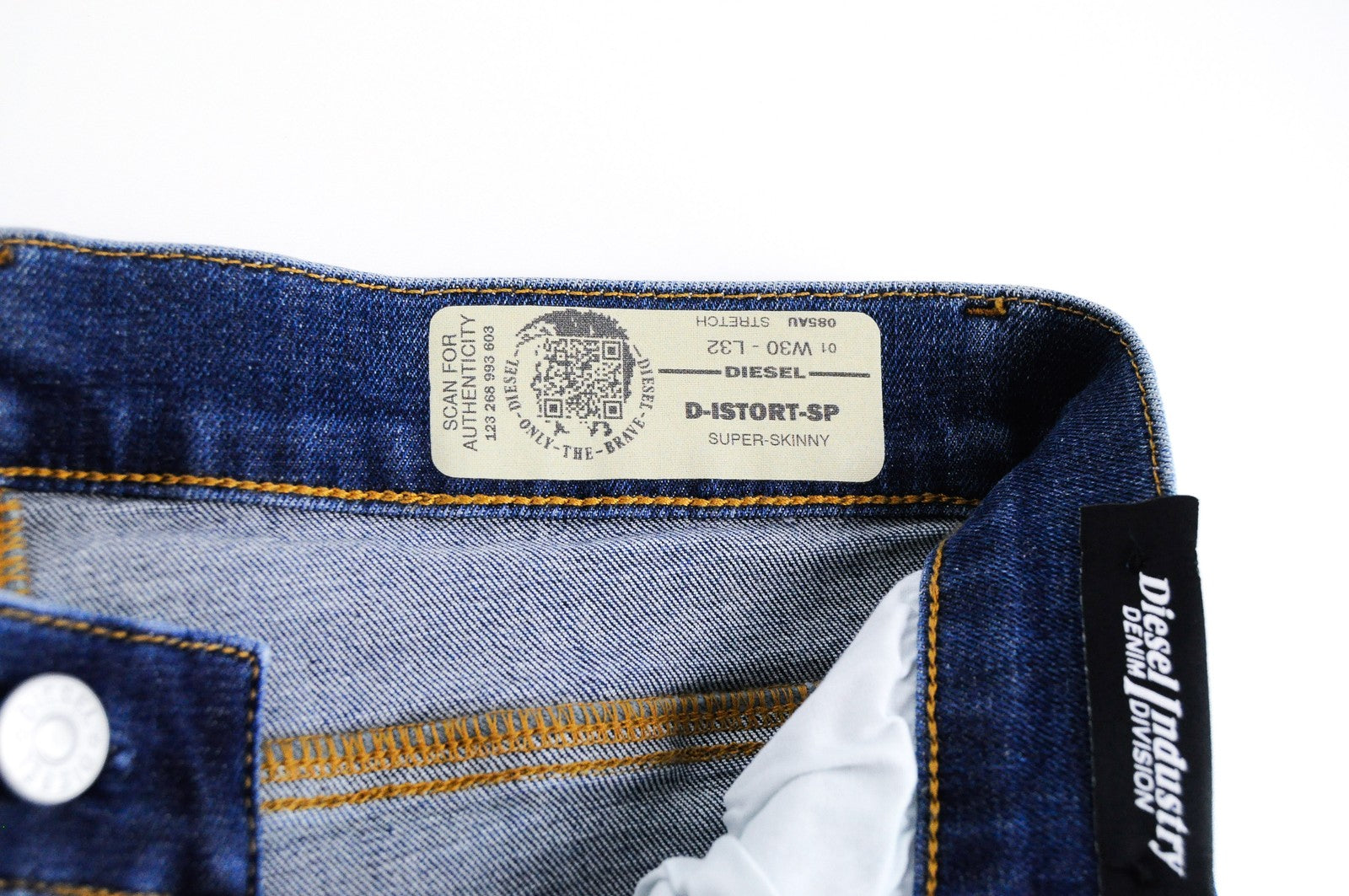 DIESEL D-Istort-SP 085AU vyriški džinsai W30/L32 šviesiai mėlyni, aptempti, tamprūs medvilniniai džinsai 