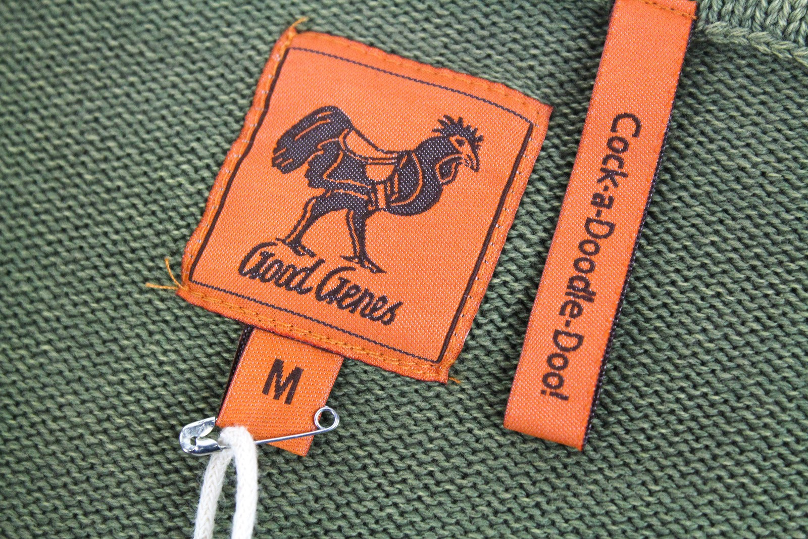 GOOD GENES vyriškas megztinis M žalias medvilninis ilgomis rankovėmis megztinis 