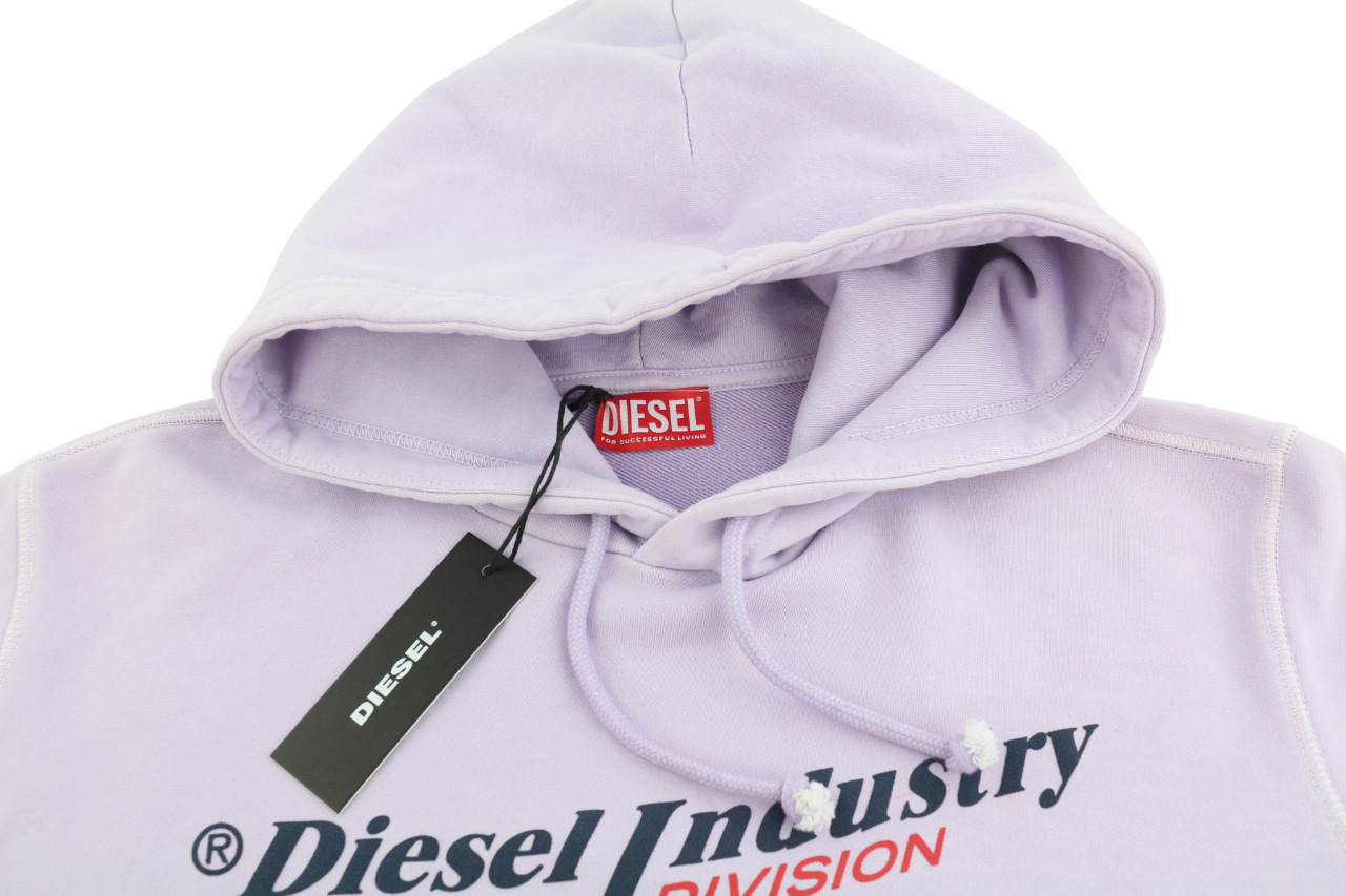 DIESEL S-Ginn-Hood-Ind Vyriškas Hoodie L Purpurinis megztinis Kengaroo RRP 175 € 