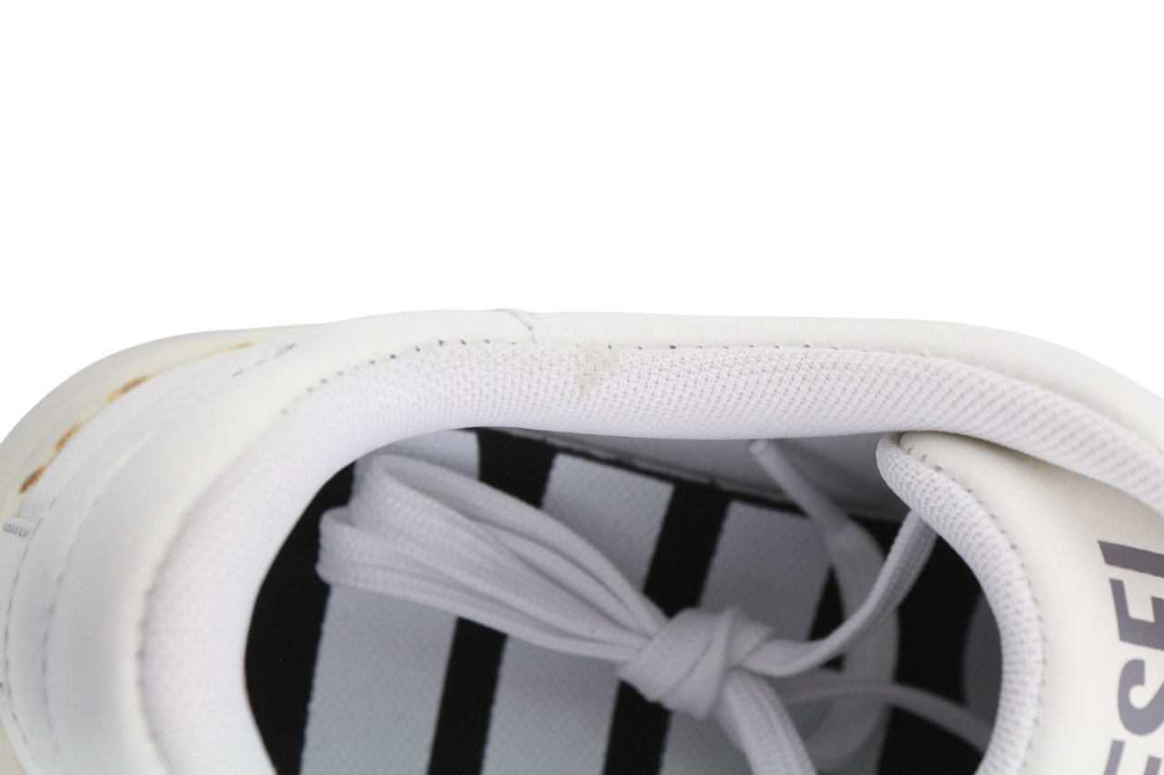 DIESEL S-Athene žemakulniai vyriški sportbačiai, balti, odiniai, su raišteliais, 41 €, RRP 160 € 