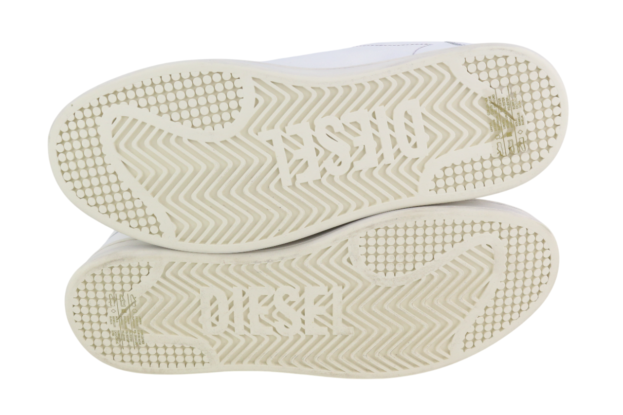 DIESEL S-Athene žemakulniai vyriški sportbačiai, balti, odiniai, su raišteliais, 41 €, RRP 160 € 