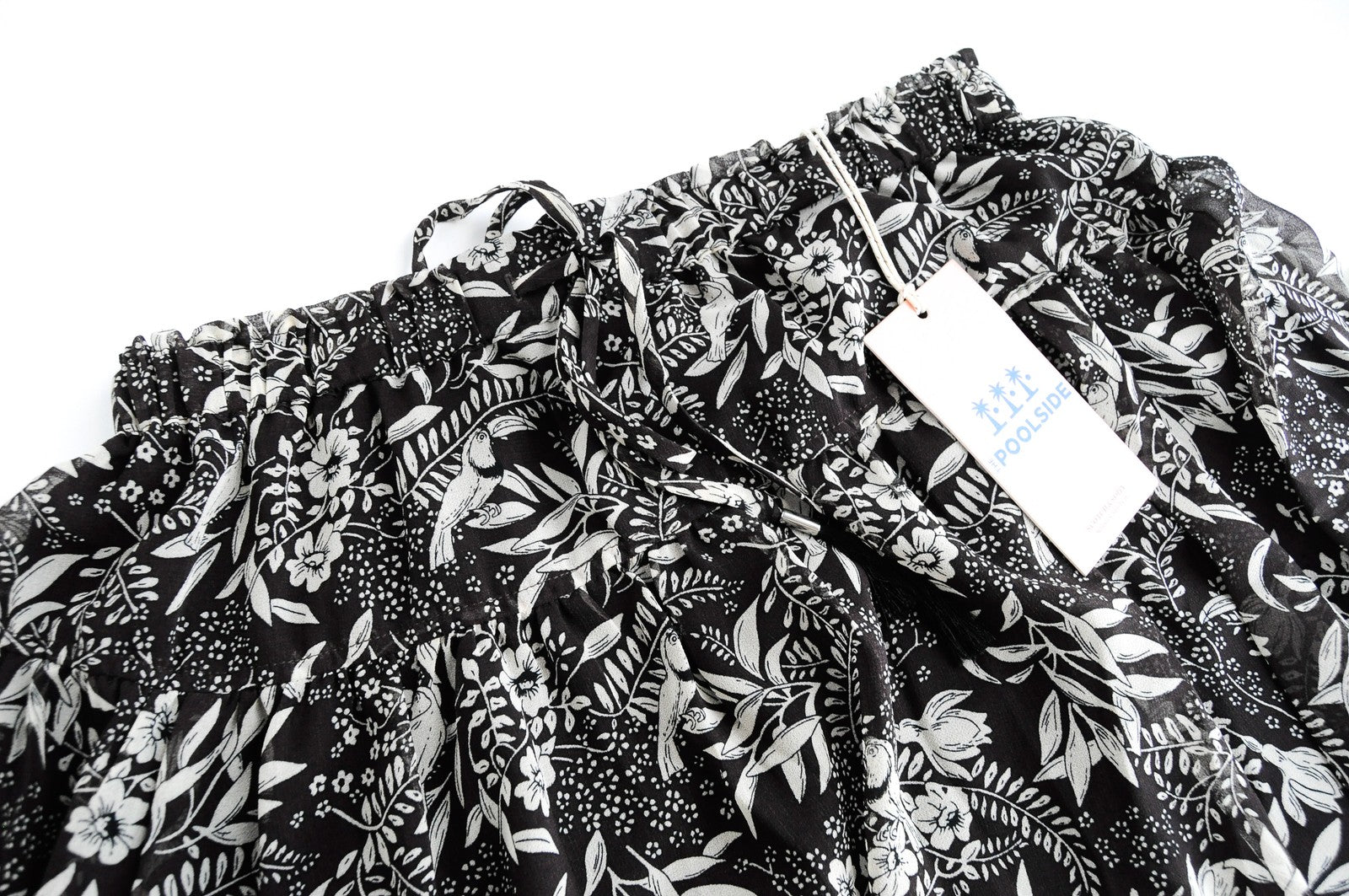 MAISON SCOTCH Moteriškas „The Poolside“ sijonas S, rudas, klostuotas, gėlėtas, midi, su pamušalu. 