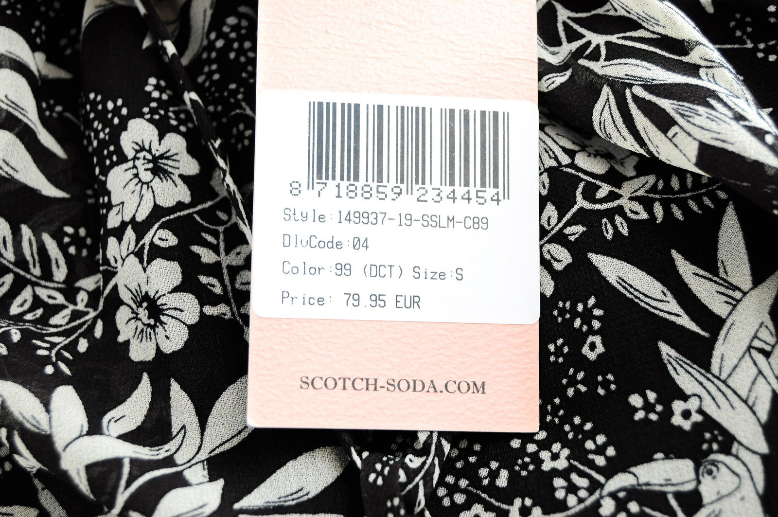 MAISON SCOTCH Moteriškas „The Poolside“ sijonas S, rudas, klostuotas, gėlėtas, midi, su pamušalu. 