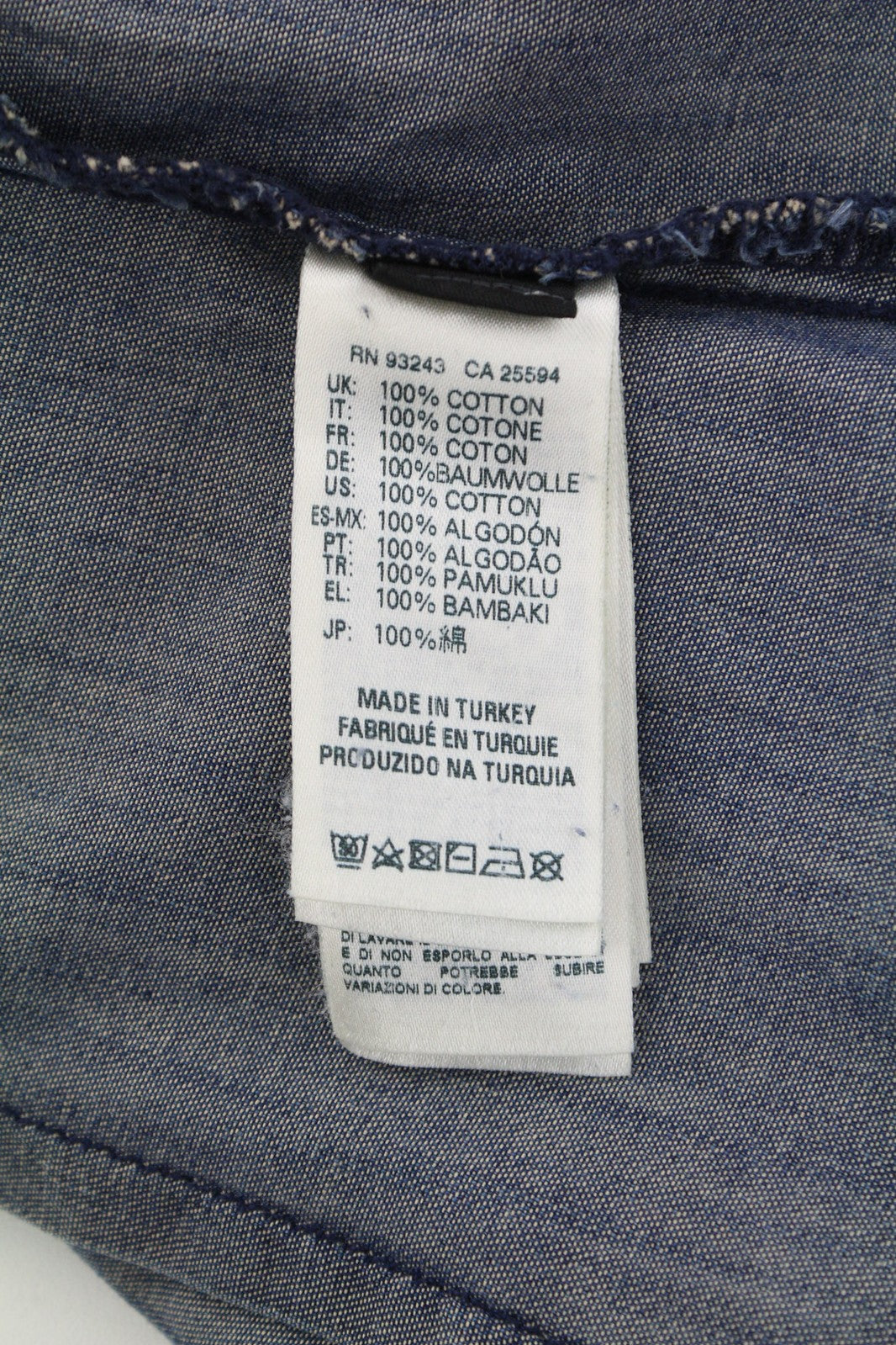 DIESEL De-Pratt moteriški marškinėliai, 2XS, džinsiniai, vesterno stiliaus, skalbti, išskleidžiamo kaklo, su sagomis. 