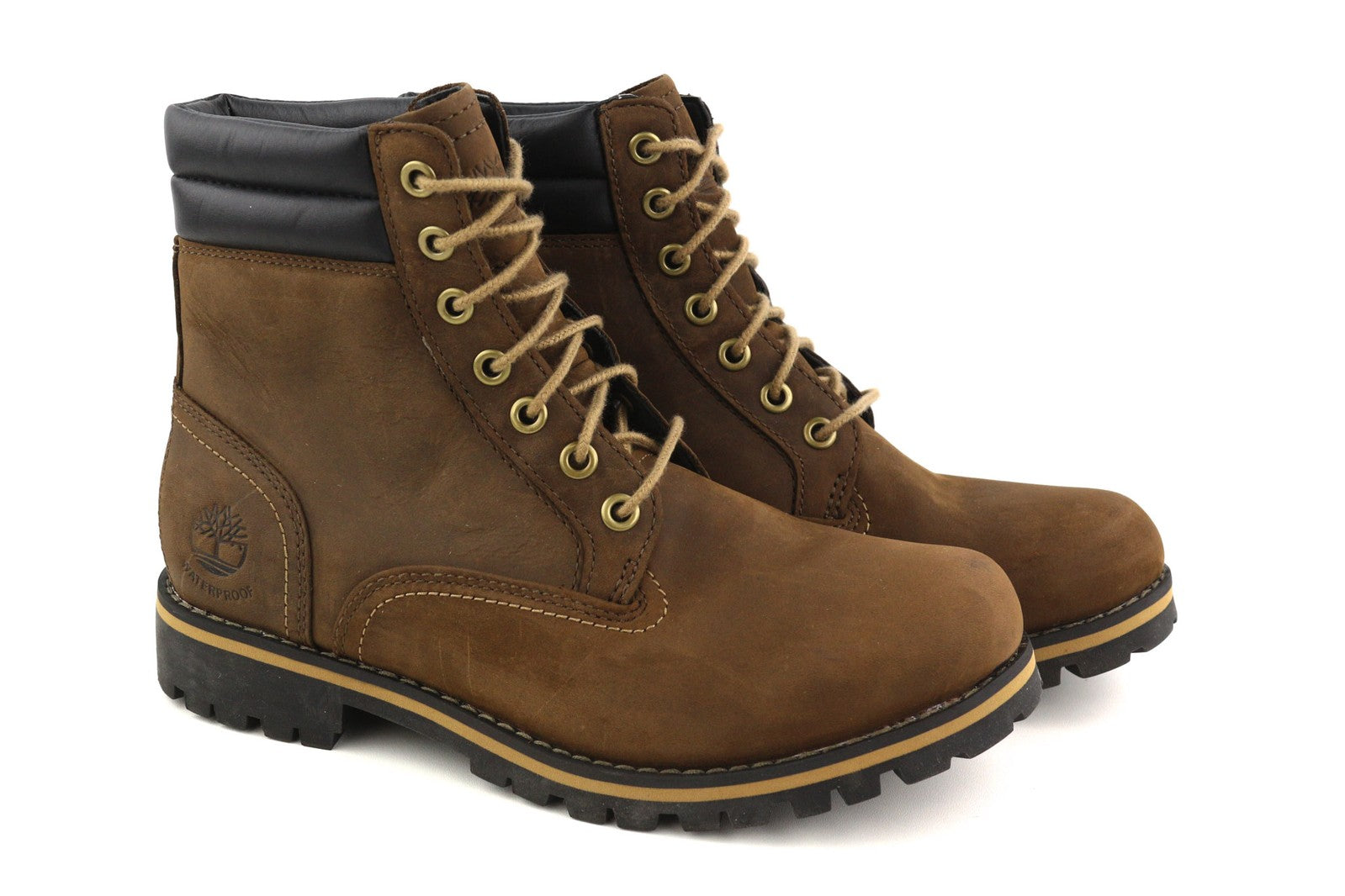 TIMBERLAND 6857B vyriški aulinukai EU40/41 rudi, odiniai, vandeniui atsparūs, Ortholite tipo aulinukai su čiurna 