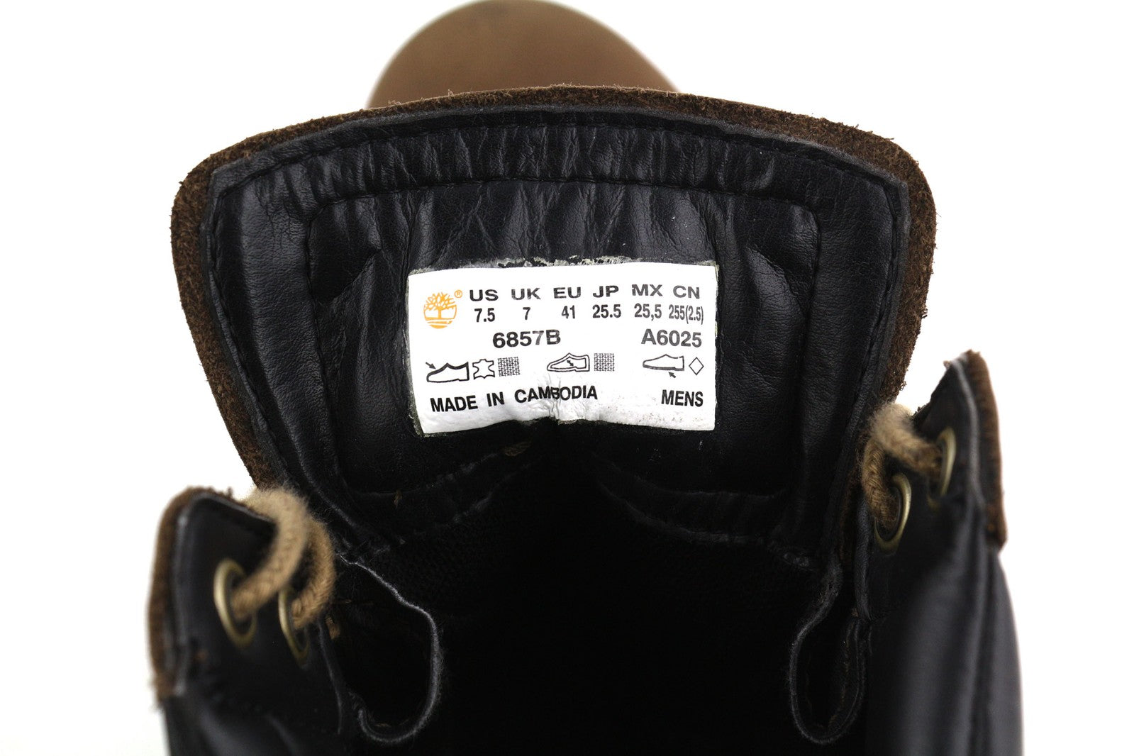 TIMBERLAND 6857B vyriški aulinukai EU40/41 rudi, odiniai, vandeniui atsparūs, Ortholite tipo aulinukai su čiurna 