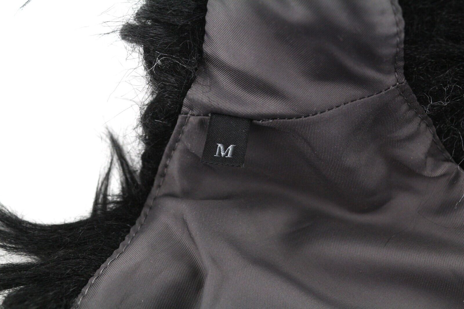 DIESEL L-Angus-A moteriška liemenė M su dirbtiniu kailiu, pūkuotu dryžuotu sijonu ir kišenėmis, juoda ir balta. 