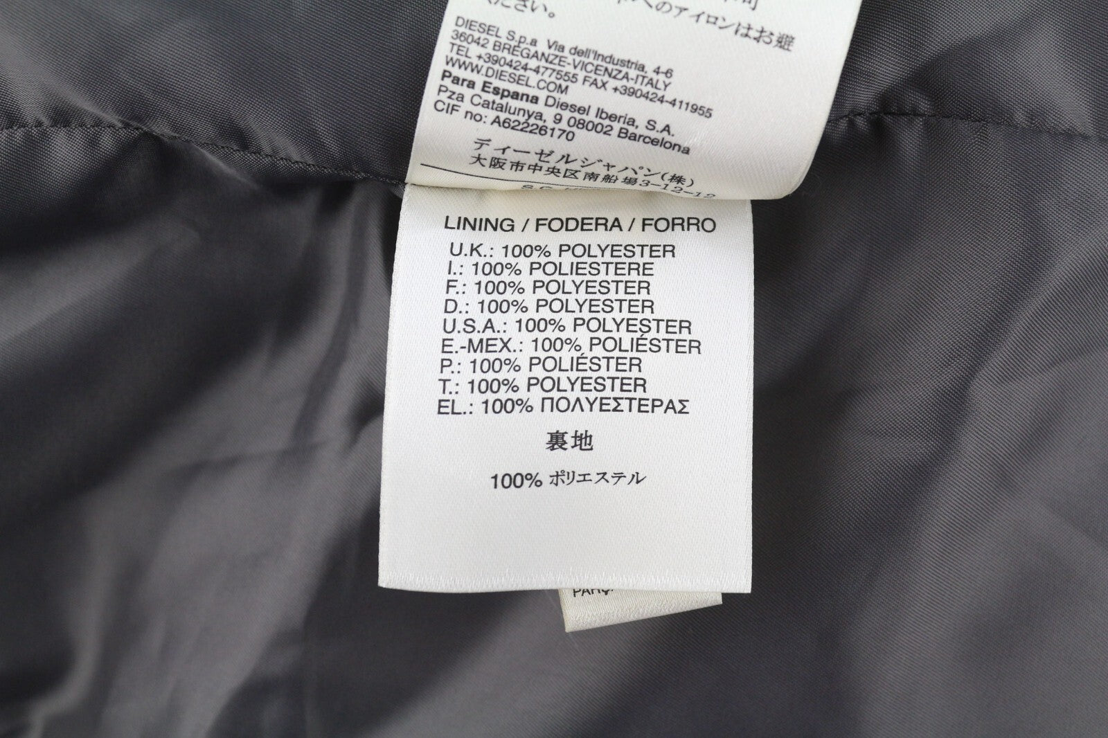 DIESEL L-Angus-A moteriška liemenė M su dirbtiniu kailiu, pūkuotu dryžuotu raštu, juoda ir balta 