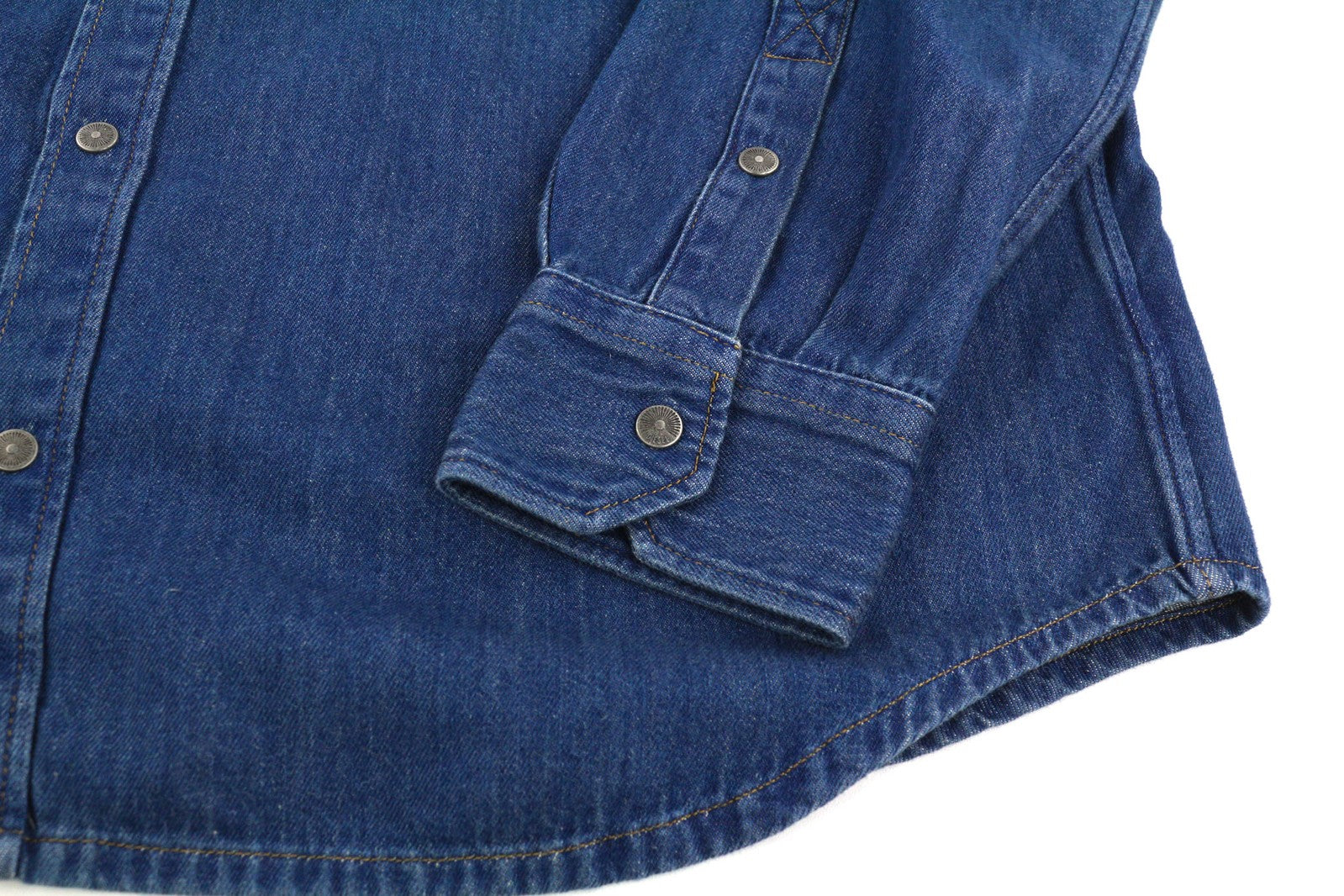 DIESEL D-Milly-SP vyriški marškinėliai, L dydžio, džinsiniai, su uždėtinėmis kišenėmis, sagomis, išplatinta kaklo linija, mėlyni. 