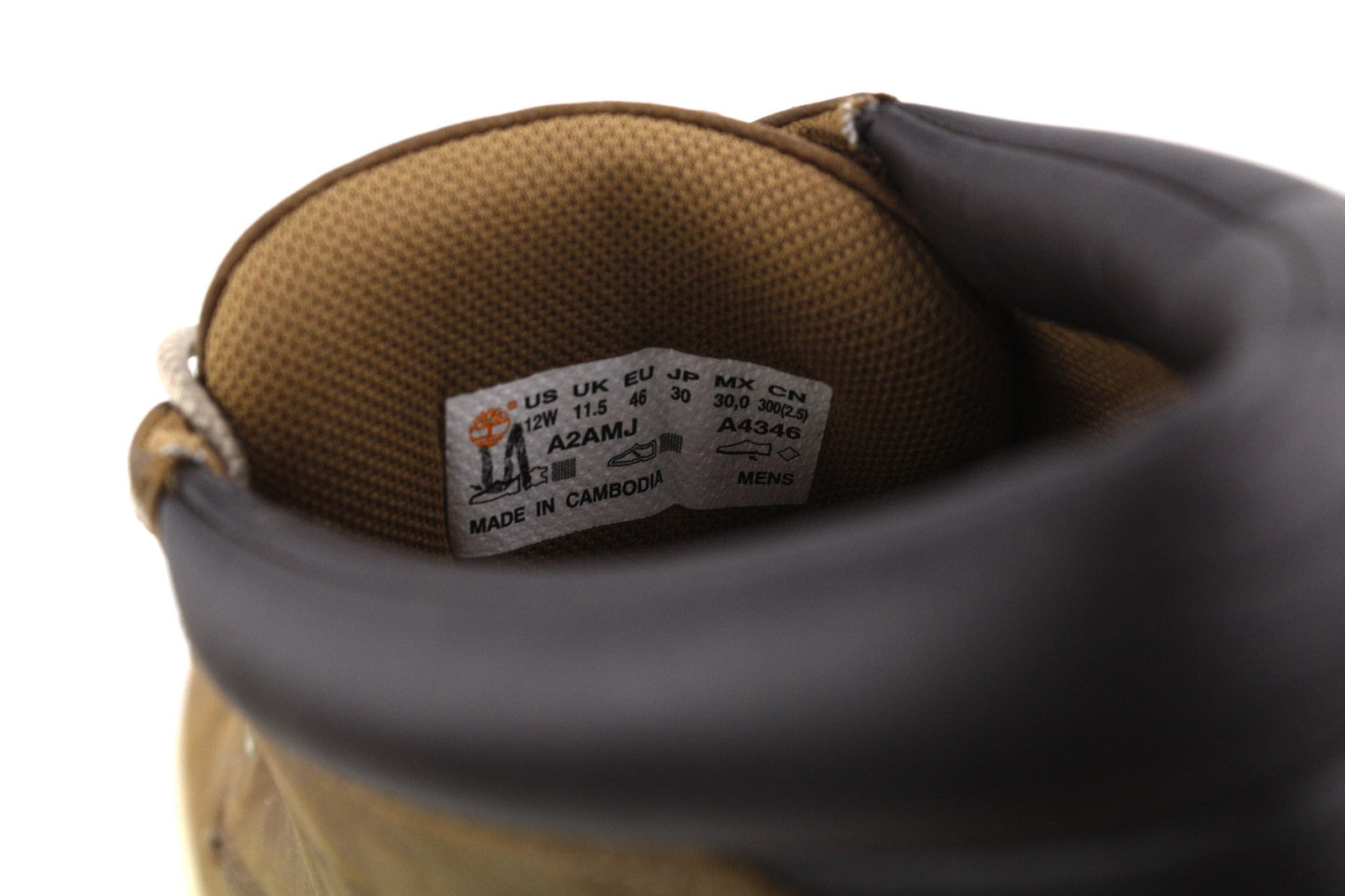 TIMBERLAND A2AMJ vyriški aulinukai EU45/46 vidutinio rudumo odiniai su raišteliais ir logotipu ReBOTL 