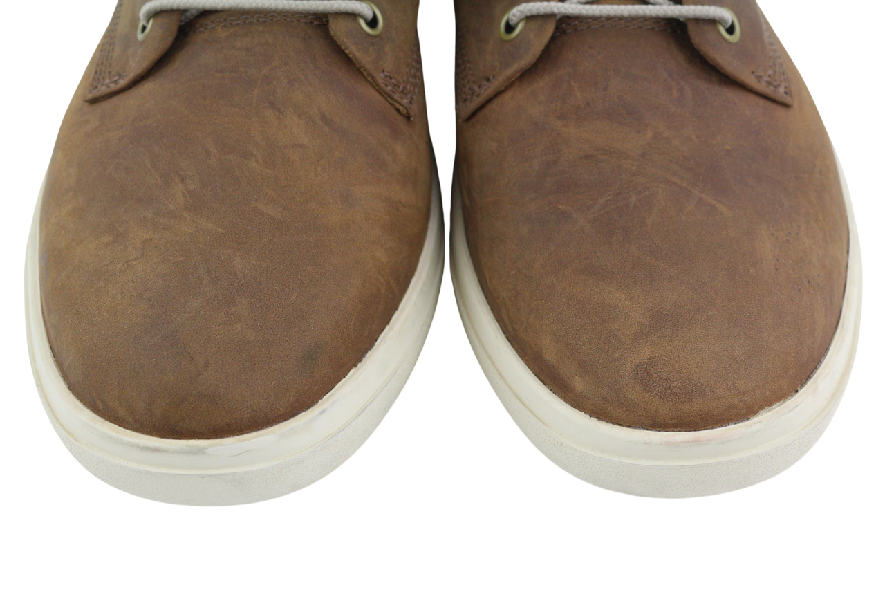 TIMBERLAND A2AMJ vyriški aulinukai EU45/46 vidutinio rudumo odiniai su raišteliais ir logotipu ReBOTL 