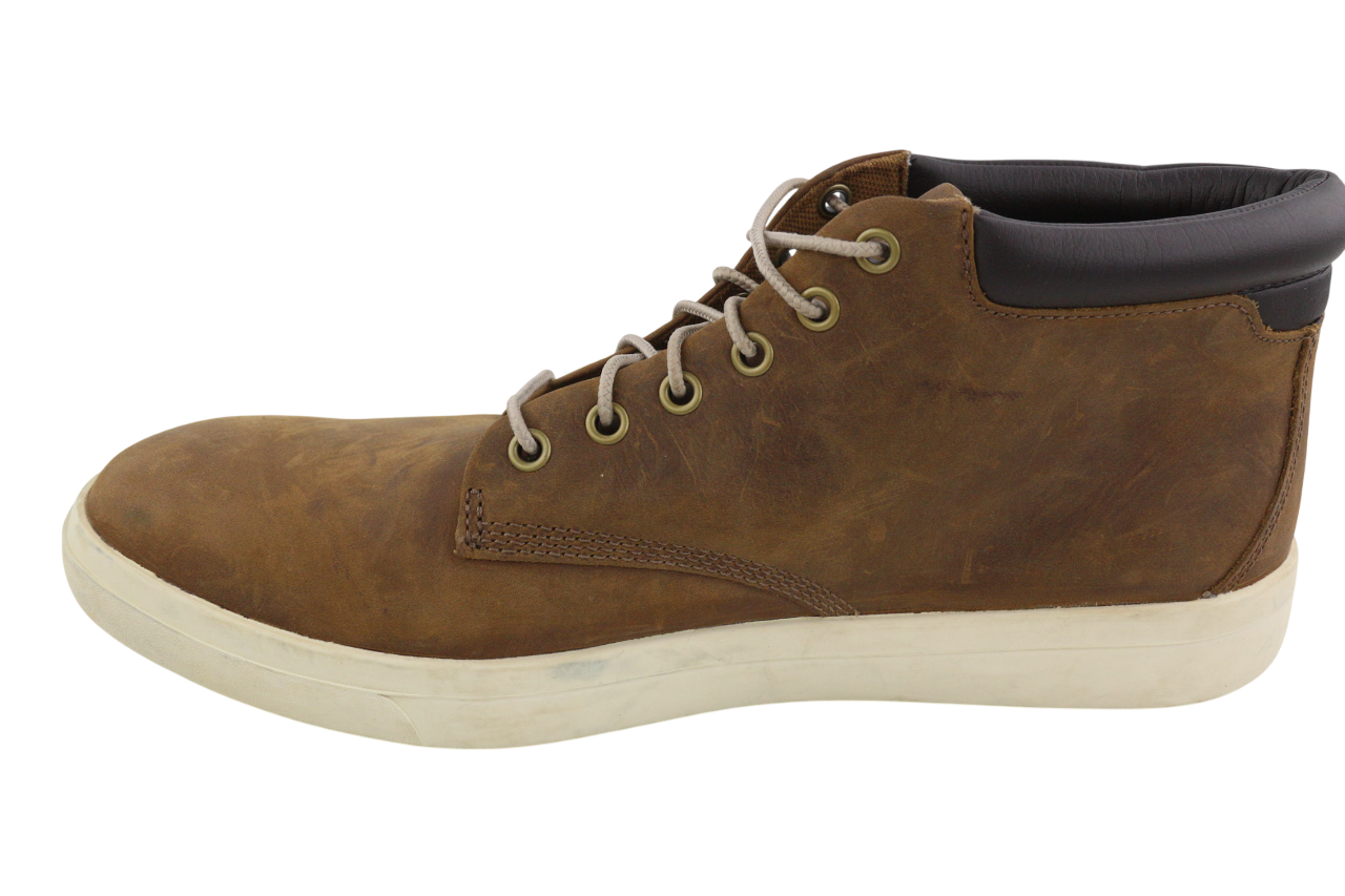 TIMBERLAND A2AMJ vyriški aulinukai EU45/46 vidutinio rudumo odiniai su raišteliais ir logotipu ReBOTL 