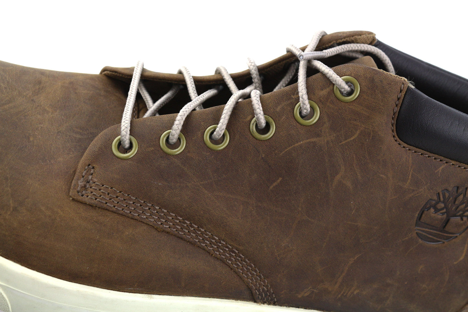 TIMBERLAND A2AMJ vyriški aulinukai EU45/46 vidutinio rudumo odiniai su raišteliais ir logotipu ReBOTL 