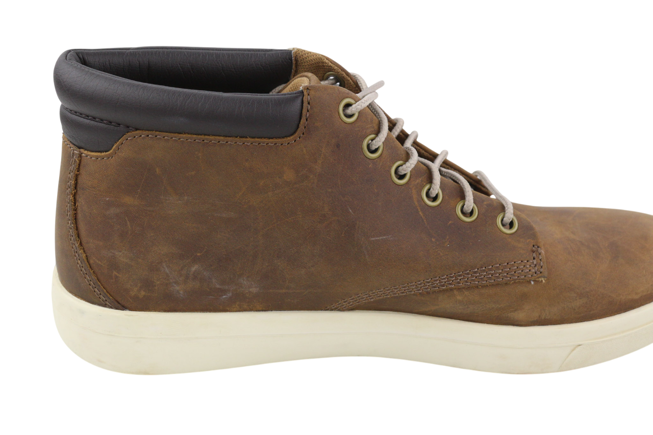 TIMBERLAND A2AMJ vyriški aulinukai EU45/46 vidutinio rudumo odiniai su raišteliais ir logotipu ReBOTL 