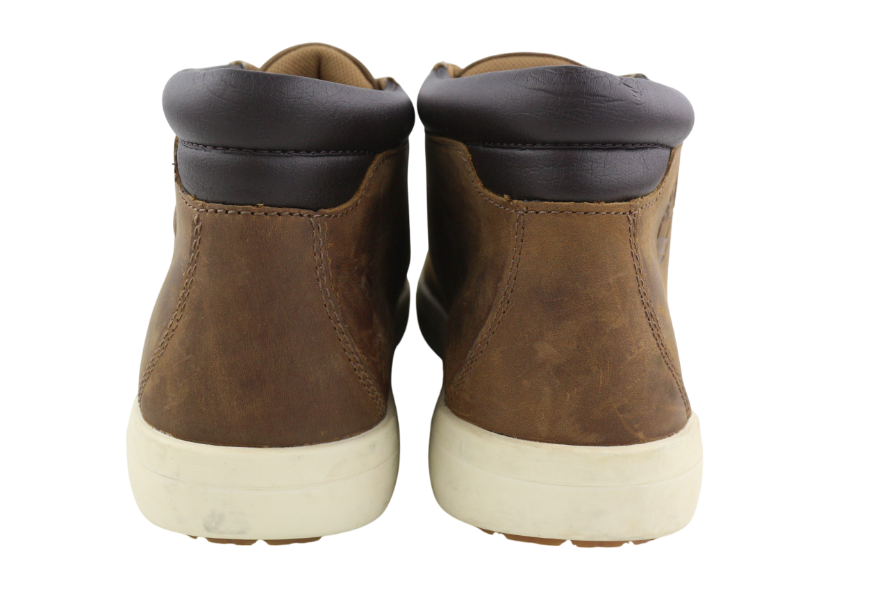 TIMBERLAND A2AMJ vyriški aulinukai EU45/46 vidutinio rudumo odiniai su raišteliais ir logotipu ReBOTL 