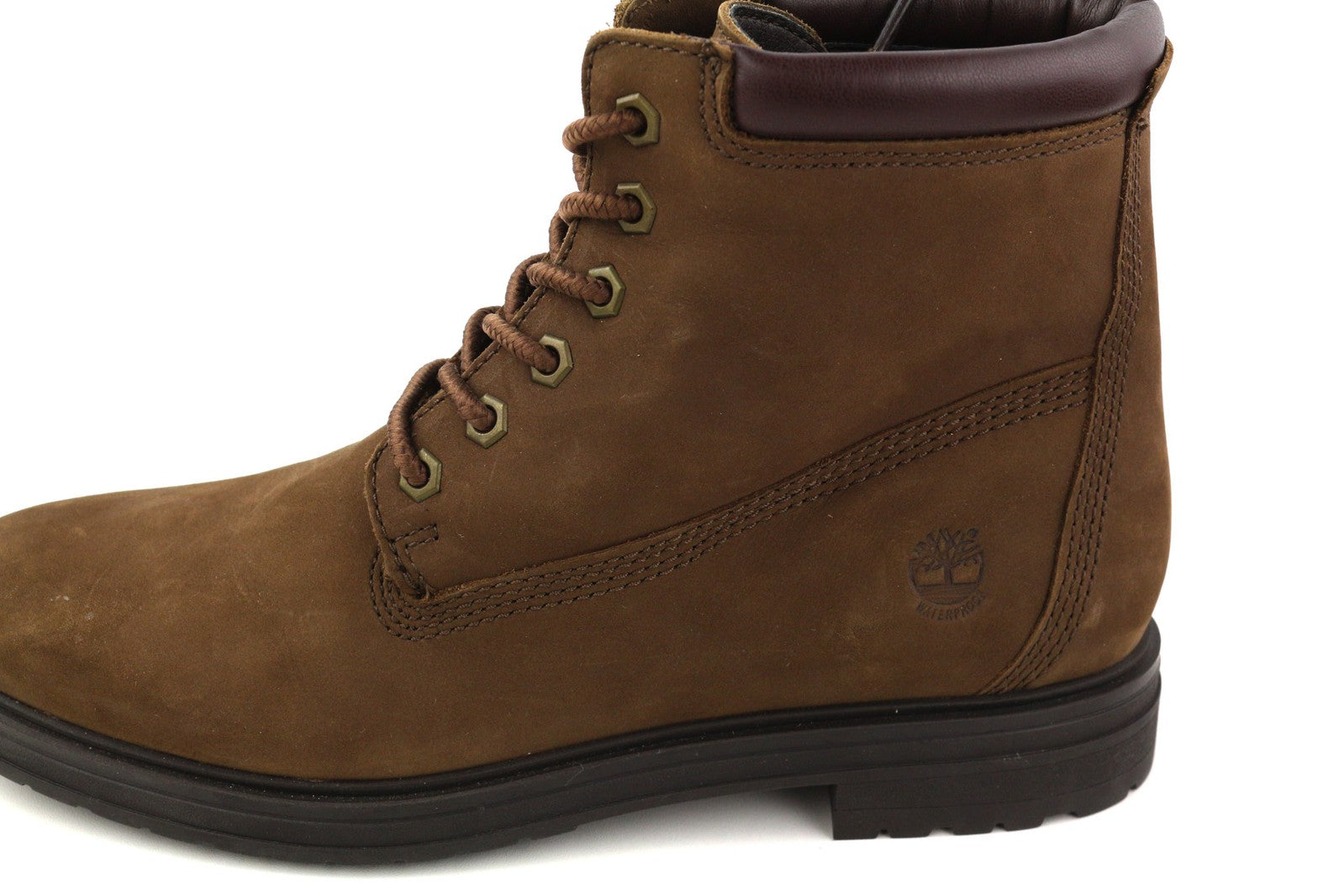 TIMBERLAND moteriški aulinukai EU41/41.5 rudi odiniai aulinukai su raišteliais, vandeniui atsparūs. 