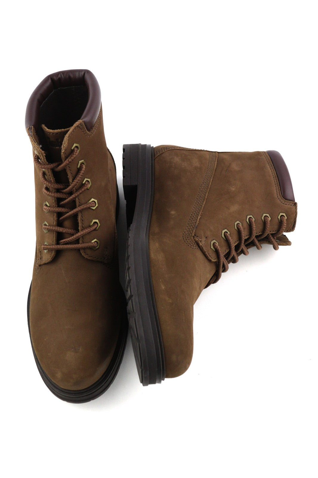 TIMBERLAND moteriški aulinukai EU41/41.5 rudi odiniai aulinukai su raišteliais, vandeniui atsparūs. 