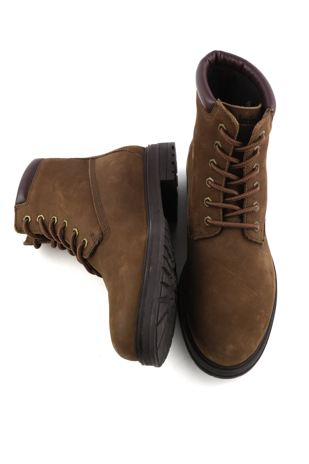 TIMBERLAND moteriški aulinukai EU41/41.5 rudi odiniai aulinukai su raišteliais, vandeniui atsparūs. 