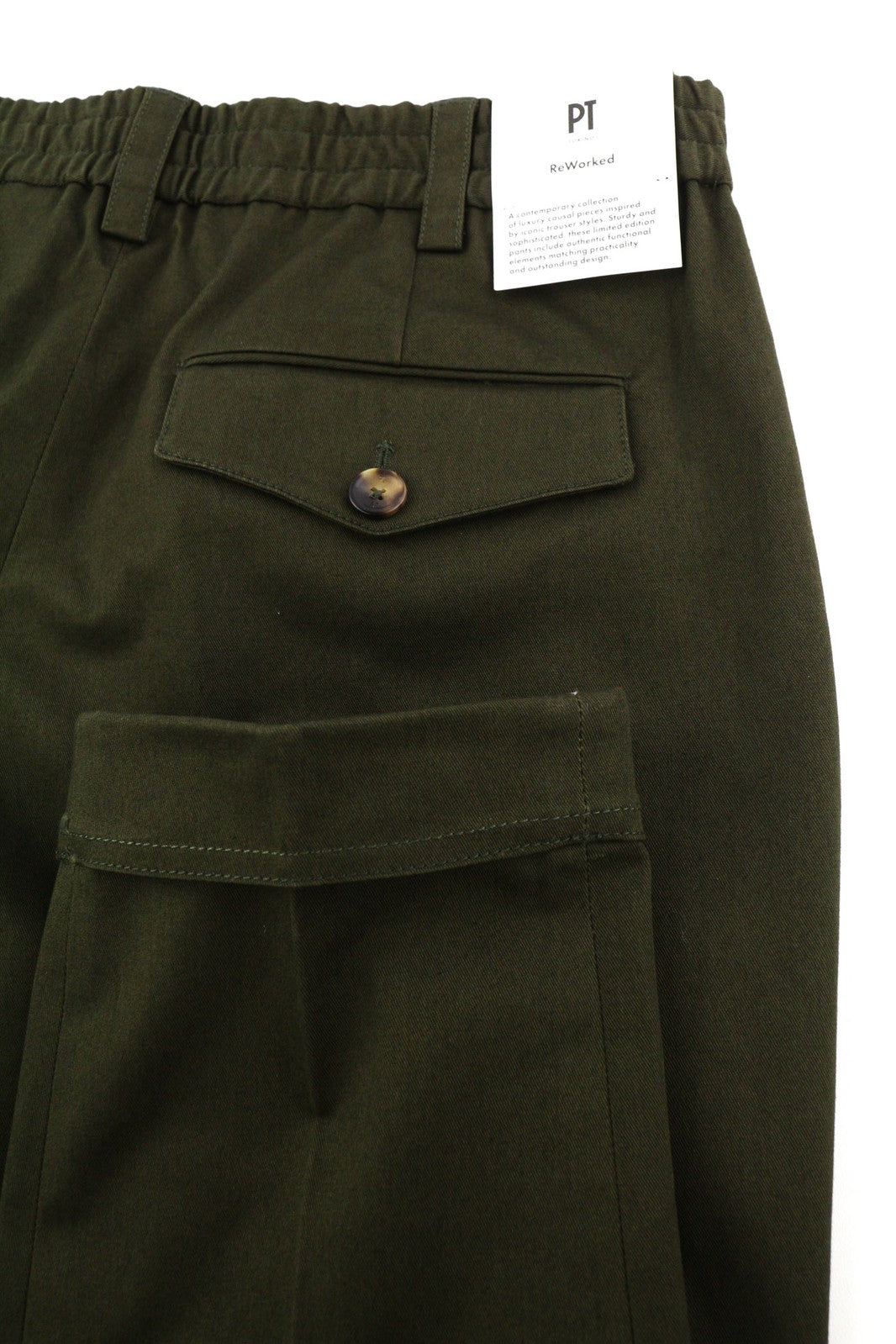 PT TORINO „The Rebel“ vyriškos kelnės W32 tamsiai rudos su elastingu juosmeniu ir užlenkiama saga