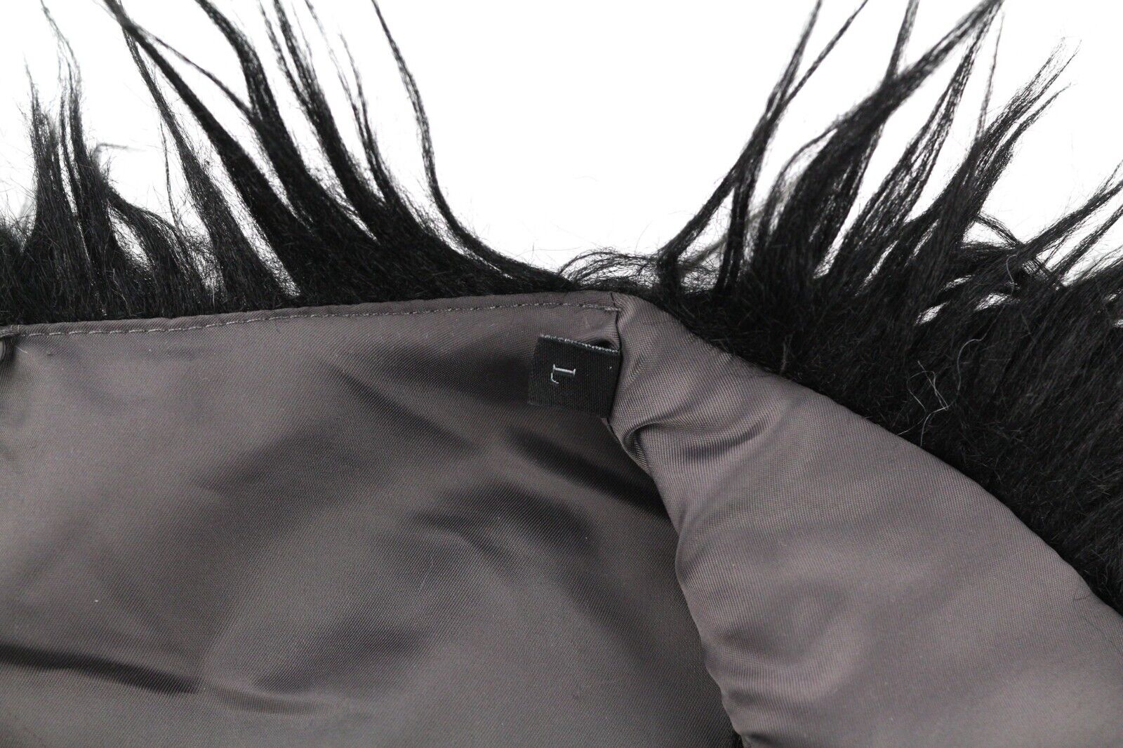 DIESEL L-Angus-A moteriška liemenė L su dirbtiniu kailiu, pūkuotu dryžuotu pamušalu, juoda ir balta 