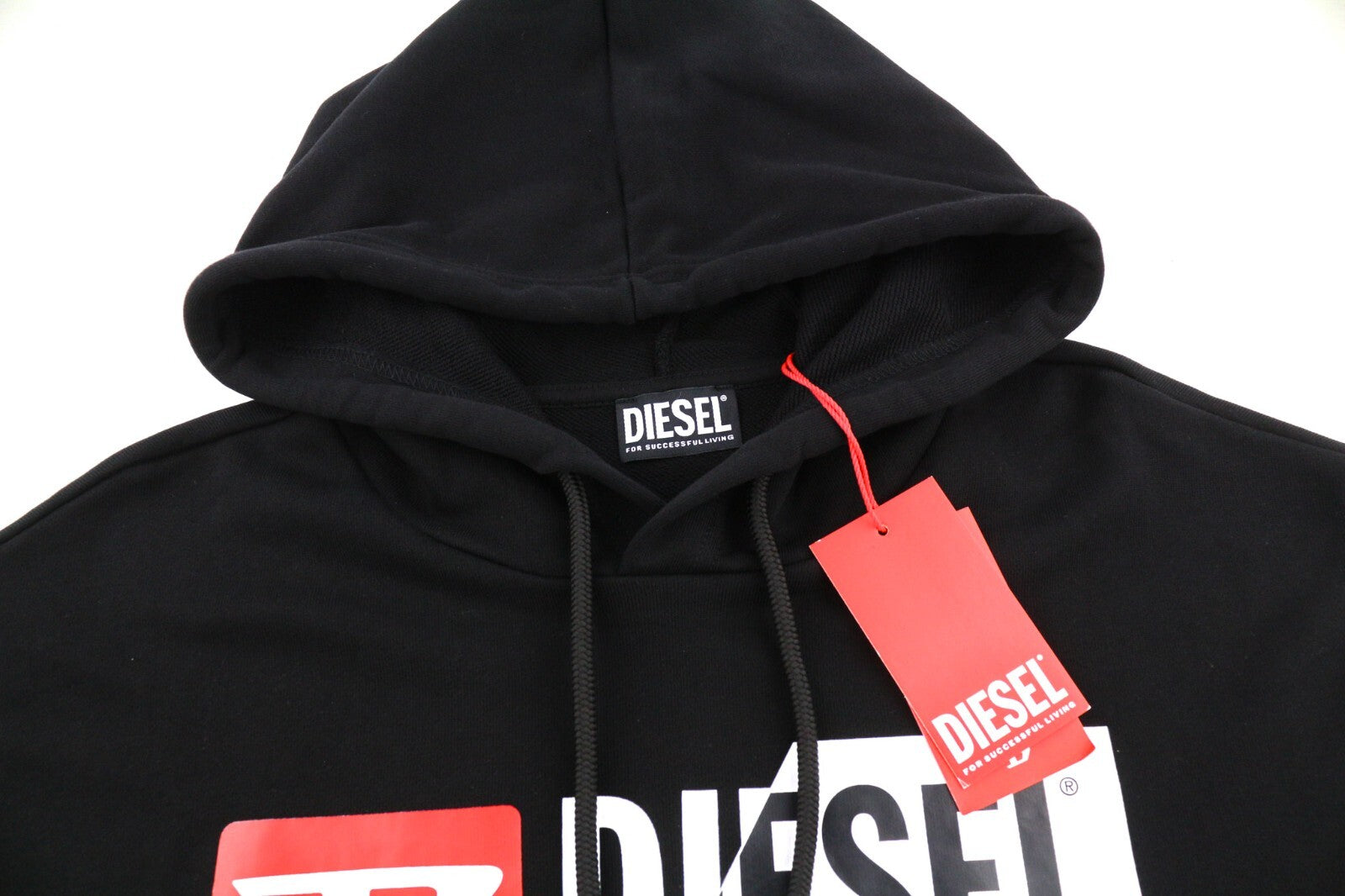 DIESEL D-Ilse-TR moteriška suknelė S, juoda, ilgomis rankovėmis, gobtuvu, ilgesne nugara, RRP 160 €