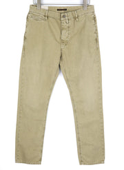 NUDIE chaki spalvos įprastos vyriškos kelnės W30/L32 vidutinio smėlio spalvos su sagomis ir logotipu bei chino šortais 