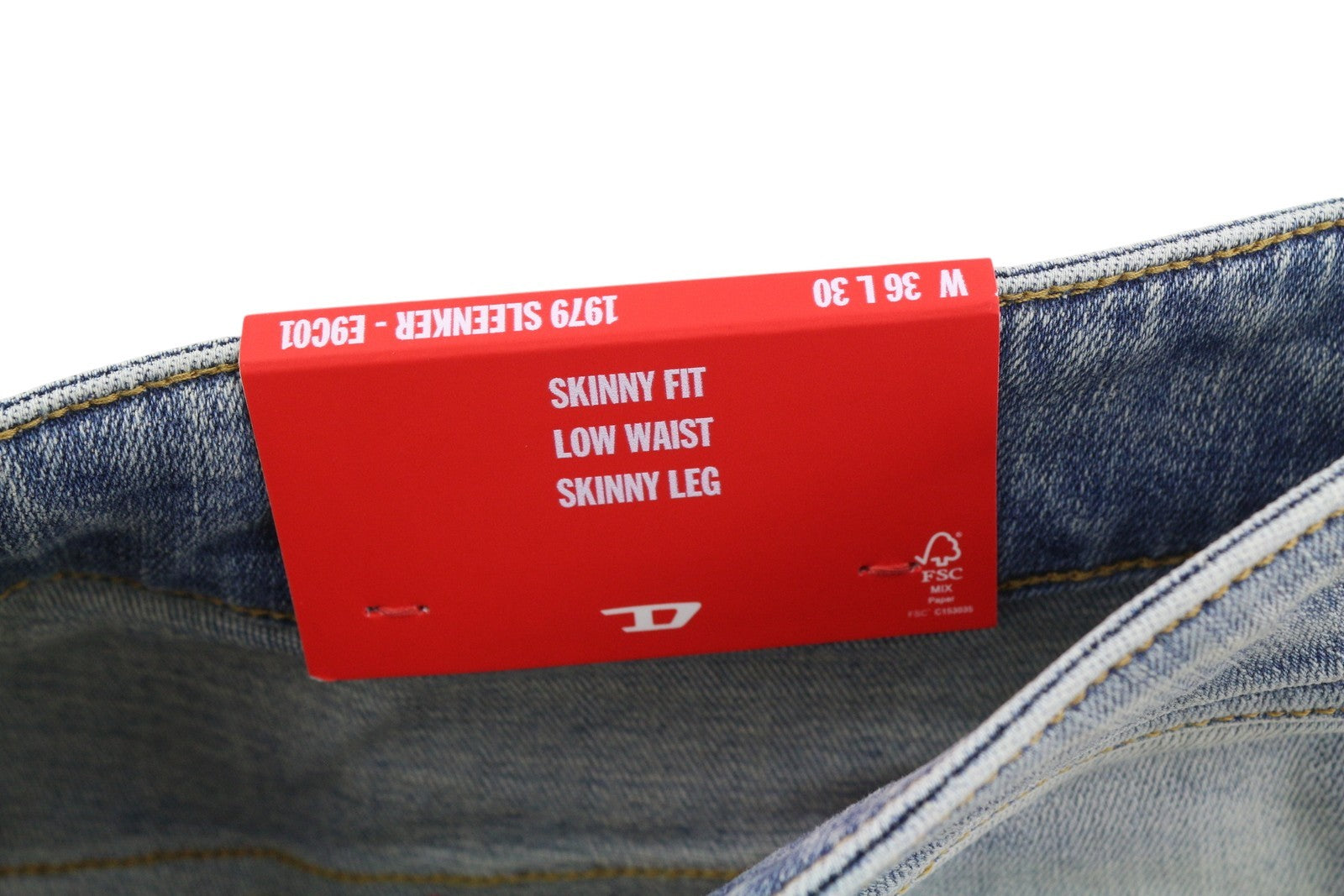 DIESEL 1979 Sleenker E9C01 vyriški džinsai W36/L30 Skinny Distress Blue RMK 275 € 