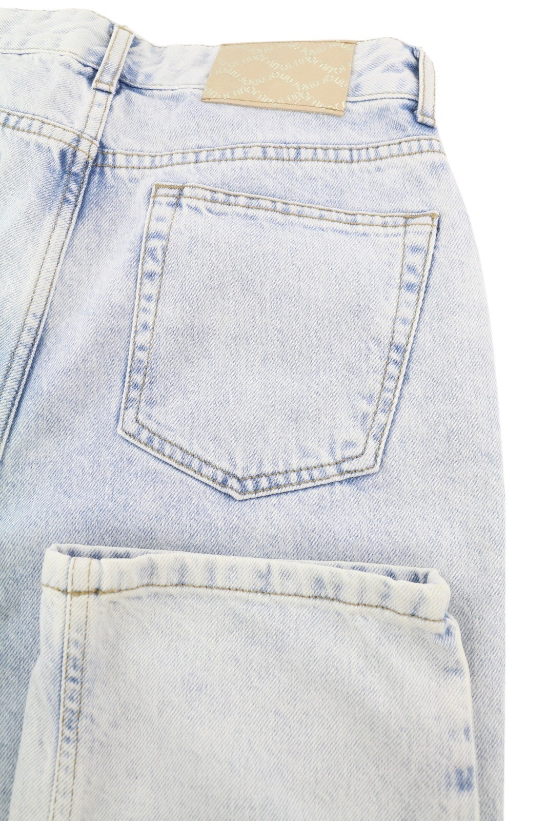 LIU JO moteriški džinsai W29 Slim Fit, aukštu juosmeniu, užtrauktuku, skalbtos mėlynos spalvos, su kišenėmis. 