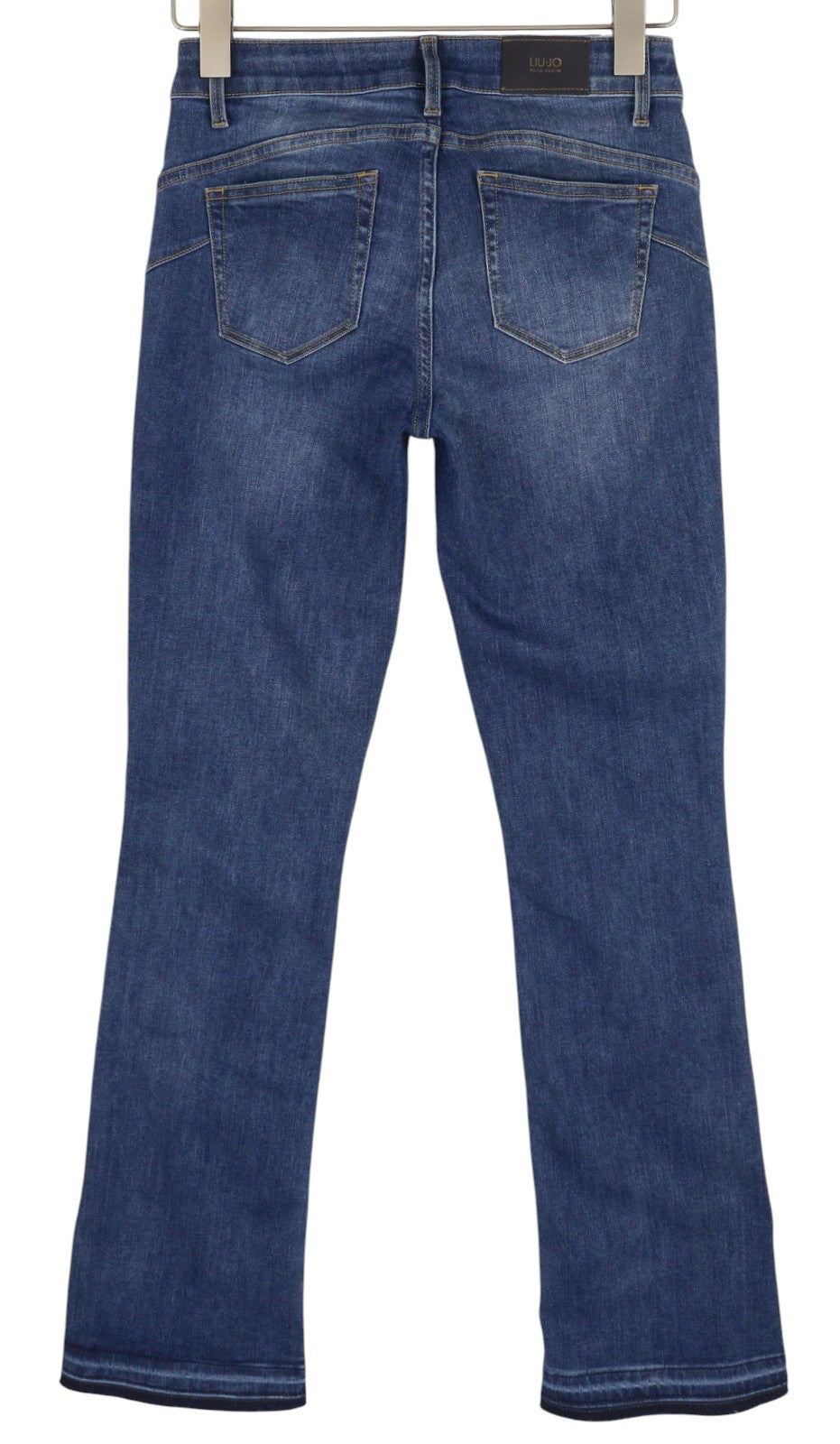 LIU JO Up Repot moteriški džinsai W28 Bootcut Fit Washed Denim Blue Zip Fly Casual 