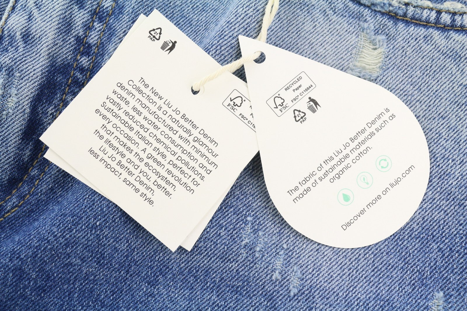 LIU JO Glam Straight Bic moteriški džinsai W28 laisvalaikio sijonas plėšytas dryžuotas mėlynas 