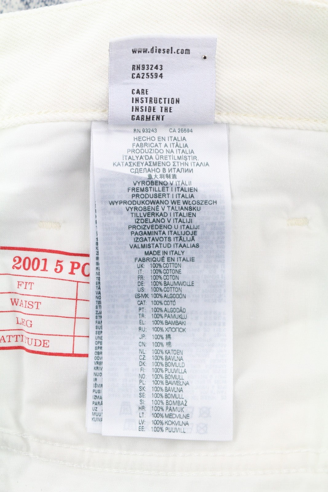 DIESEL 2001 D-Macro 09I73 vyriški džinsai W32 laisvi, tiesaus kirpimo, su sagomis, rekomenduojama kaina – 375 € 