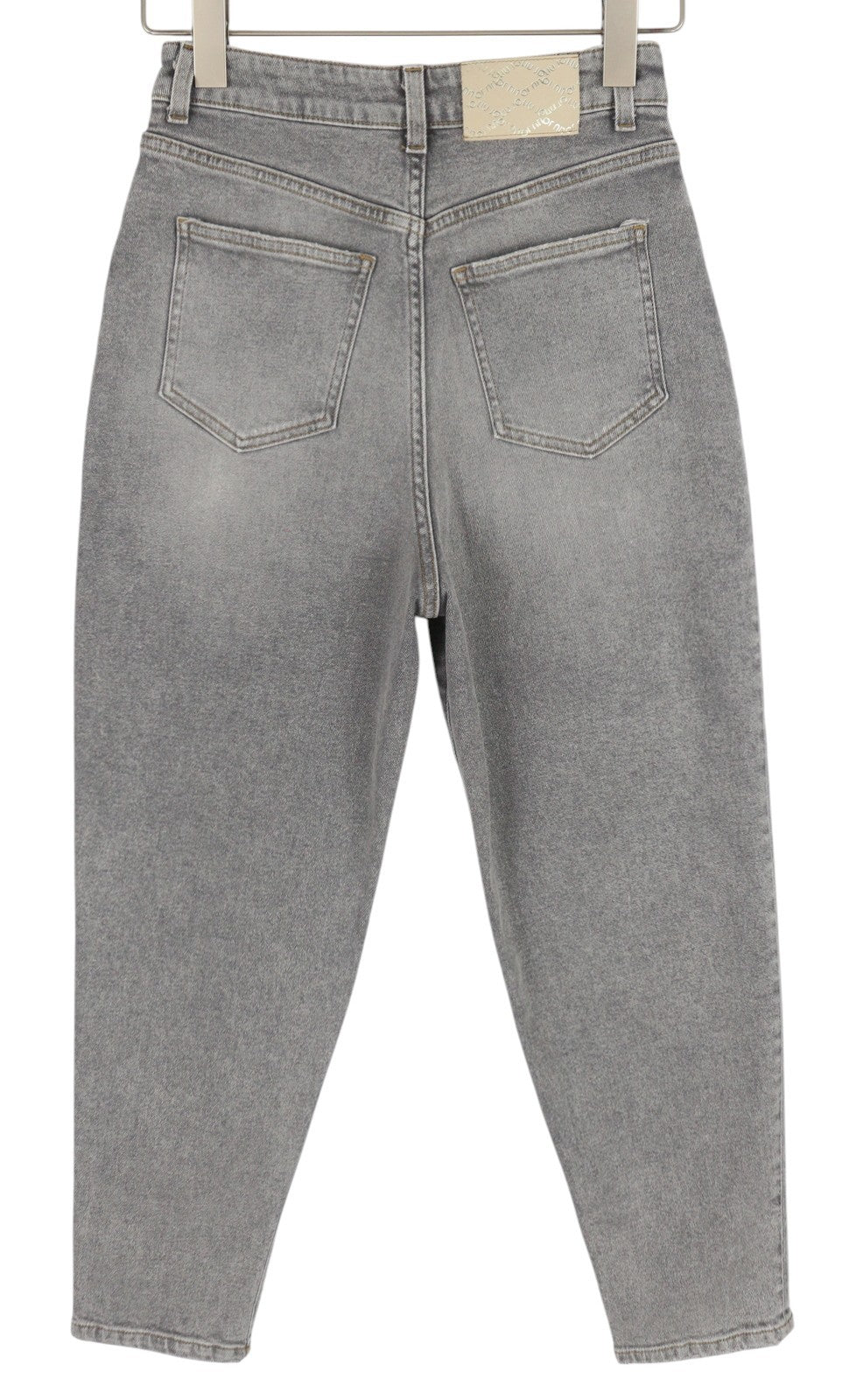 LIU JO Overdyed Women Jeans W28 High Waist Skinny Fit Washed Denim Grey Zip