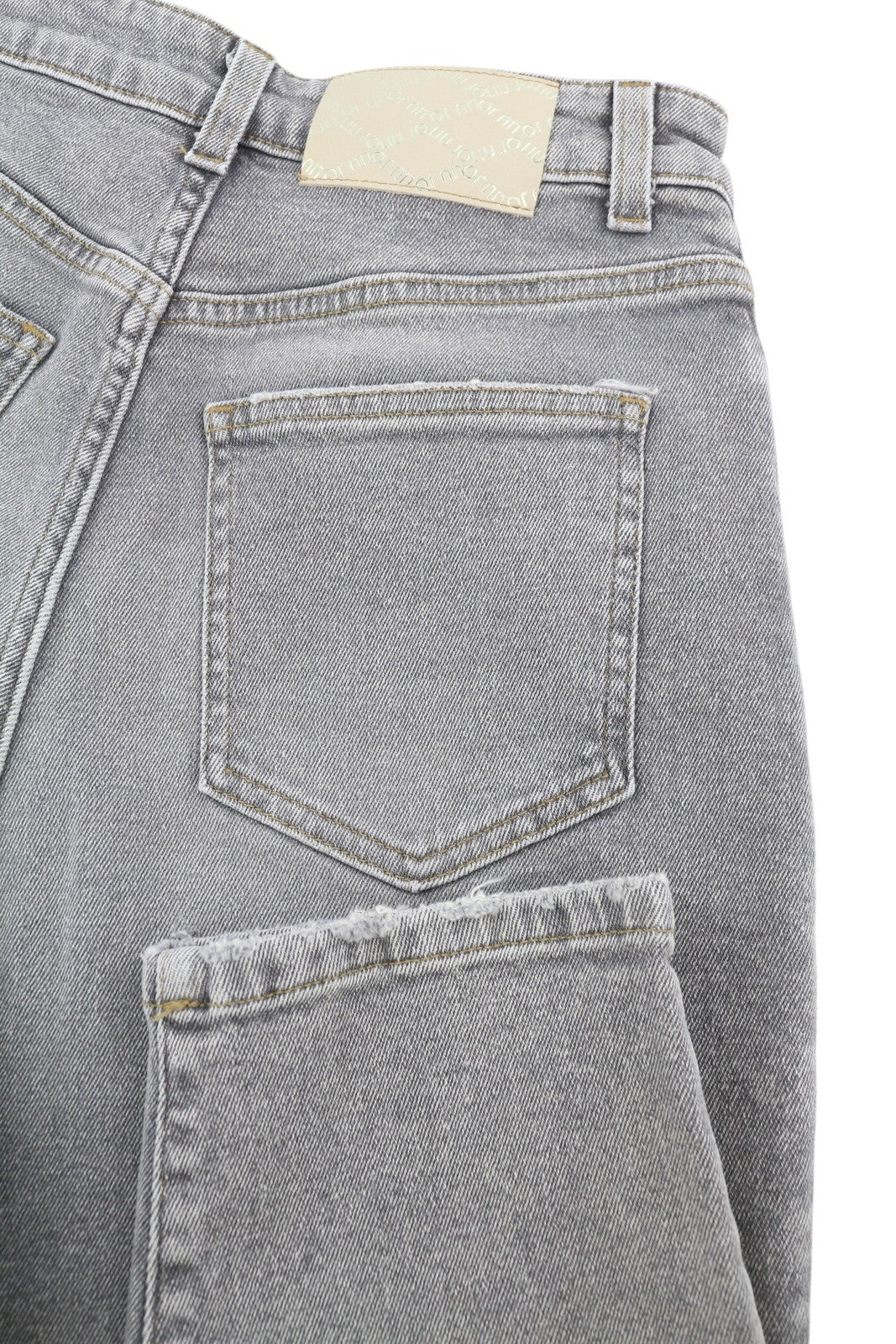 LIU JO Overdyed Women Jeans W28 High Waist Skinny Fit Washed Denim Grey Zip