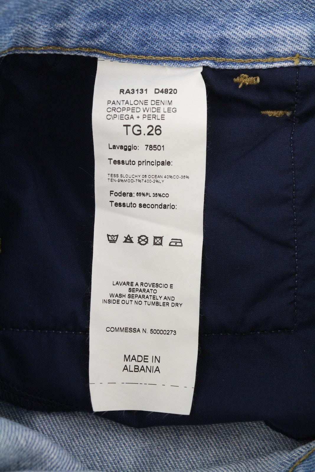 LIU JO trumpinti plačių klešnių moteriški džinsai W26 plėšyti, skalbti, mėlyni, su užtrauktuku 