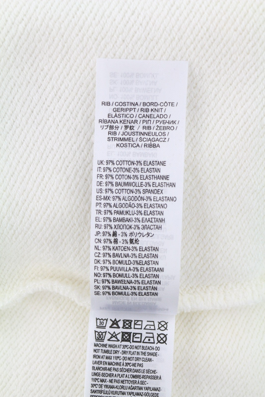 DIESEL S-Saint-Division vyriškas džemperis M, baltos spalvos, su puse užtrauktuko apykakle, rekomenduojama mažmeninė kaina – 299 € 