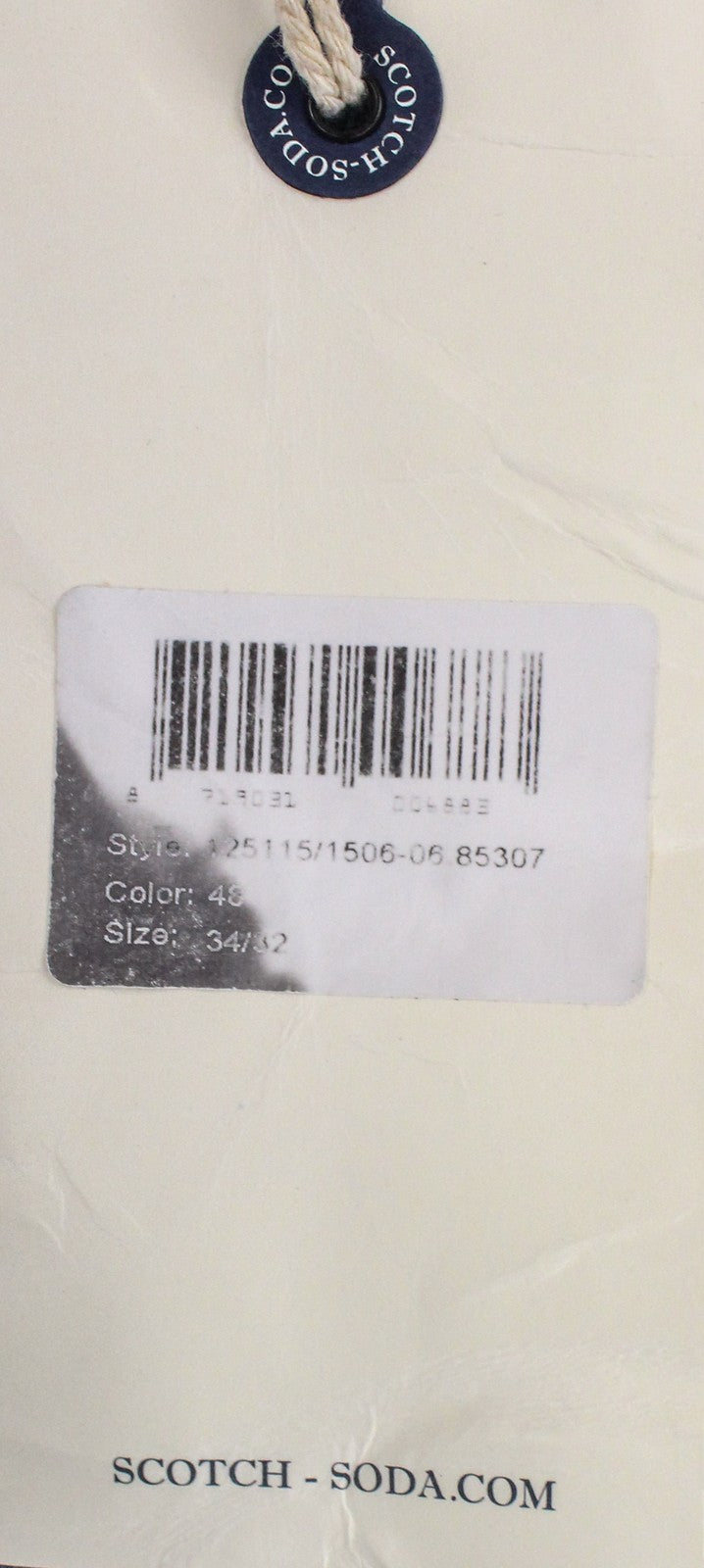 SCOTCH &amp; SODA Vyriški aptempti džinsai W34/L32 Šviesiai mėlyni, tamprūs, akmens spalvos, skalbti 