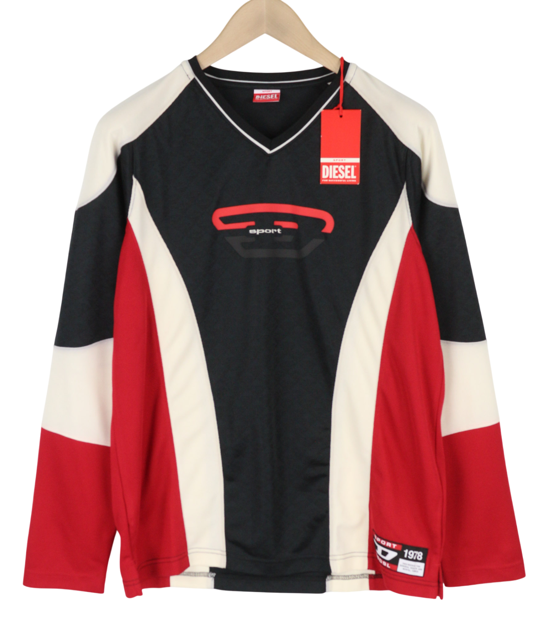 DIESEL Amtee-Breakdon-HT07 Vyriški megztiniai S megztiniai su V formos iškirpte, sportiniai RRP 150 